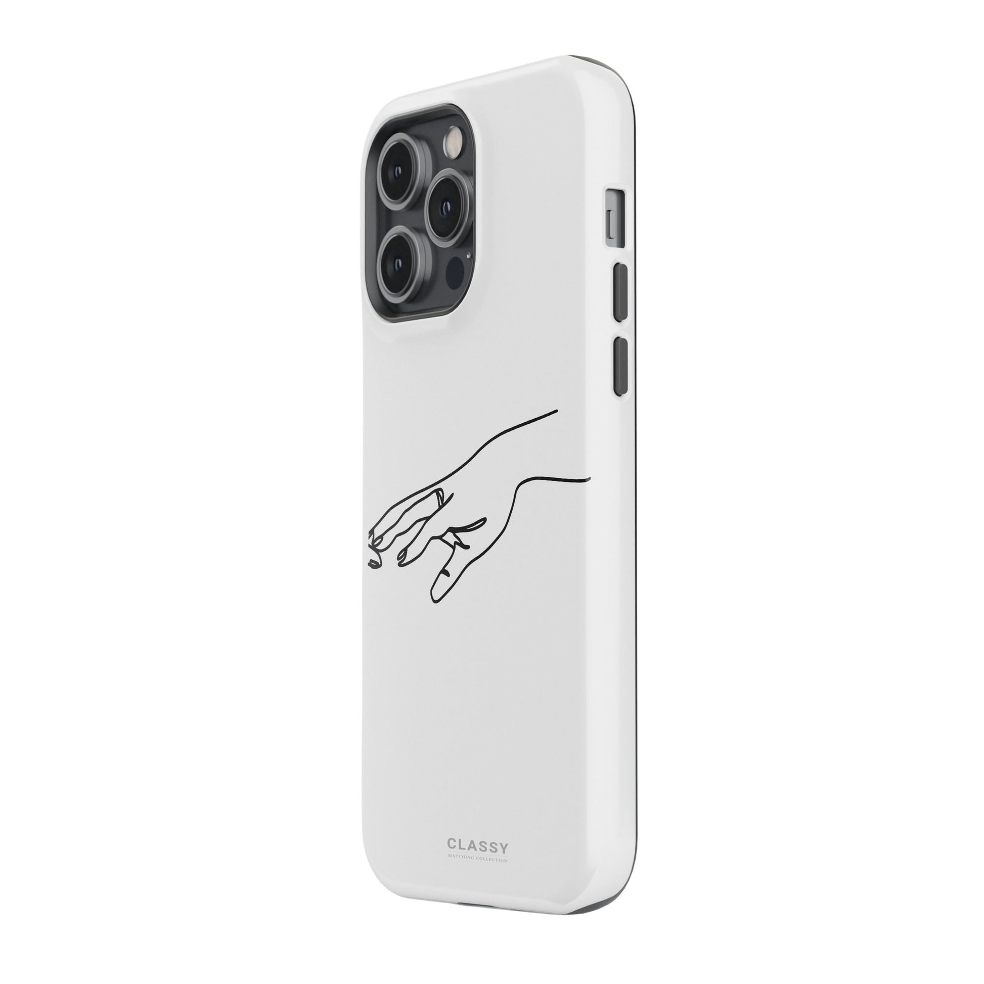 White Couple Hand Tough Case - Classy Cases - Phone Case - iPhone 17 - Glossy - 