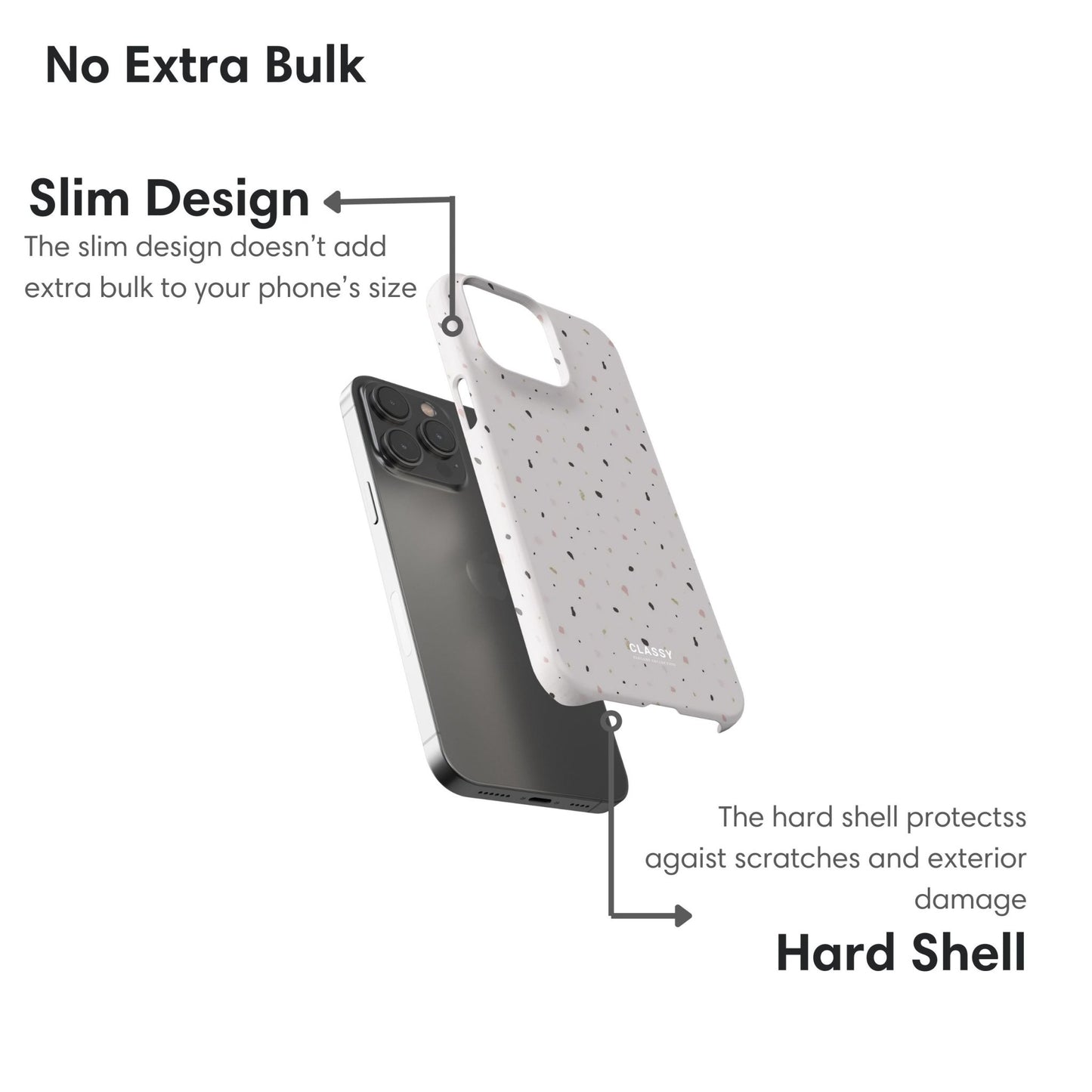 White Dots Snap Case - Classy Cases - Phone Case - iPhone 17 - Glossy - 