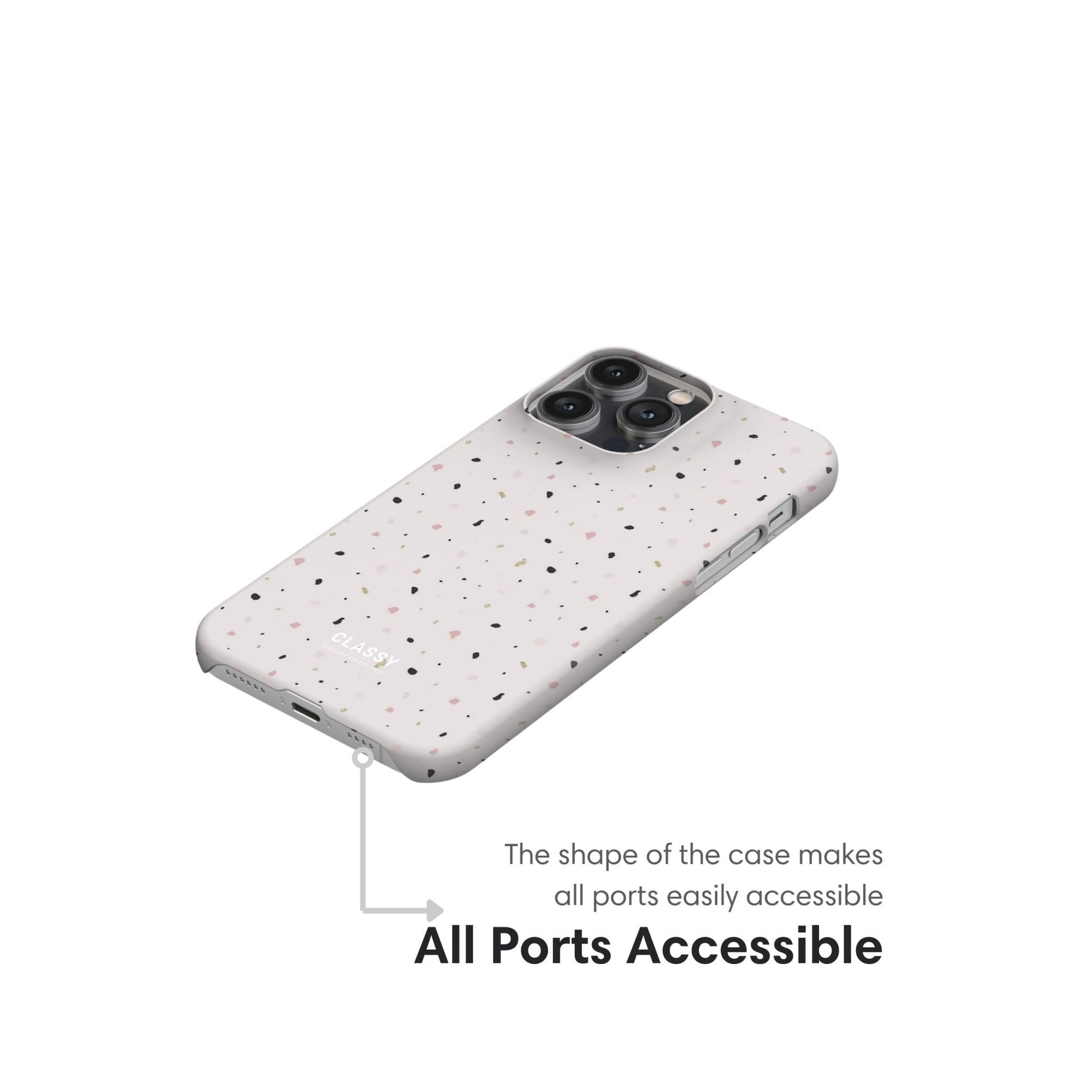 White Dots Snap Case - Classy Cases - Phone Case - iPhone 17 - Glossy - 