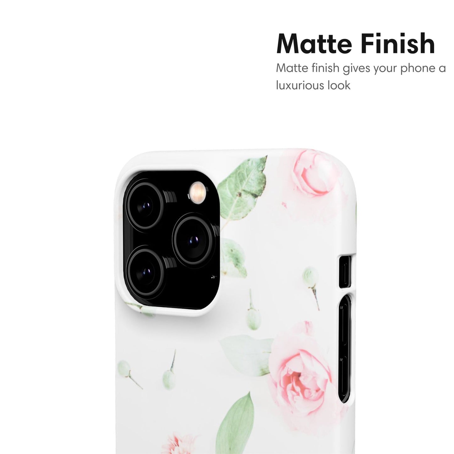 White Flower Snap Case - Classy Cases - Phone Case - iPhone 17 - Glossy - 