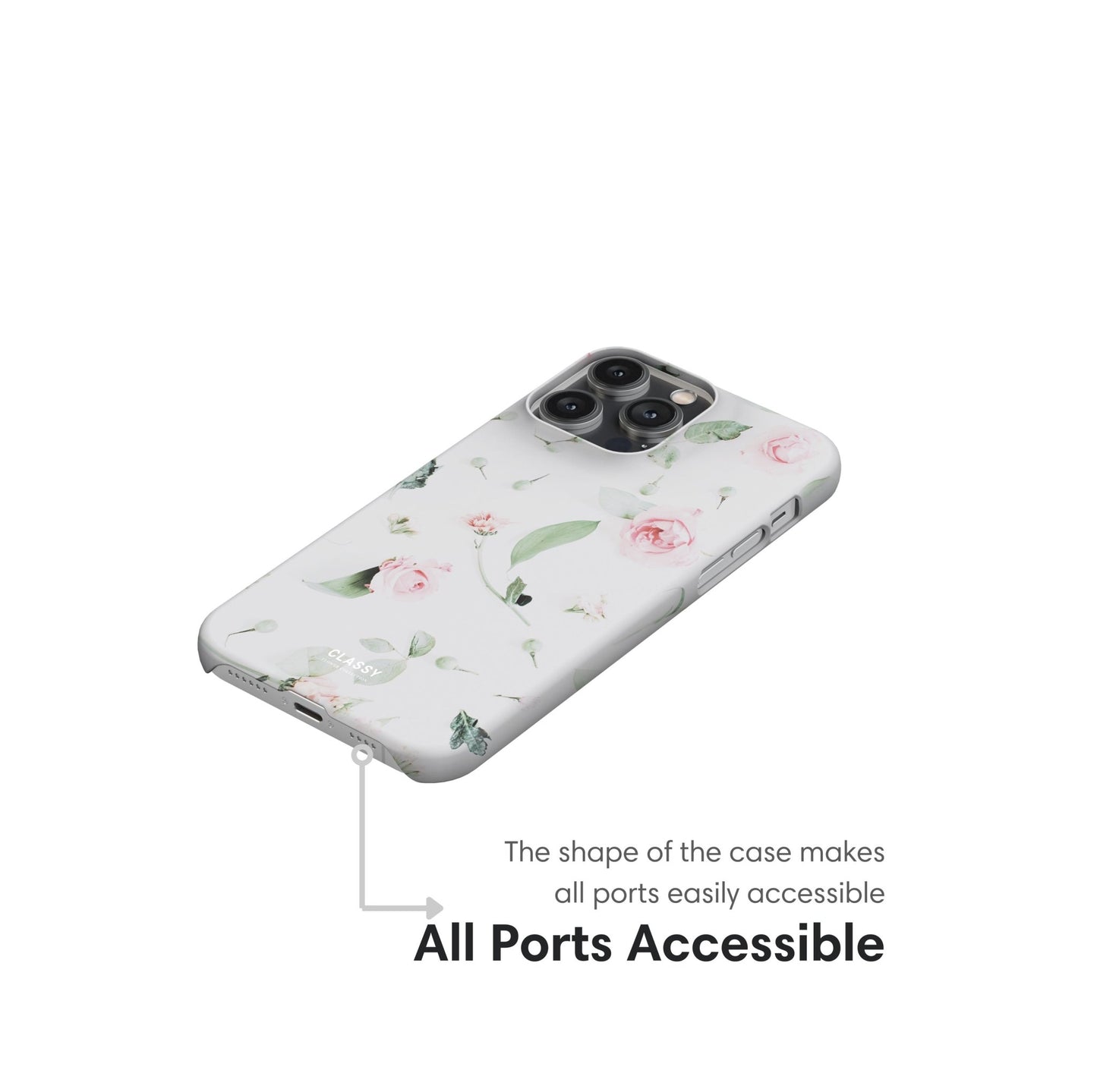 White Flower Snap Case - Classy Cases - Phone Case - iPhone 17 - Glossy - 