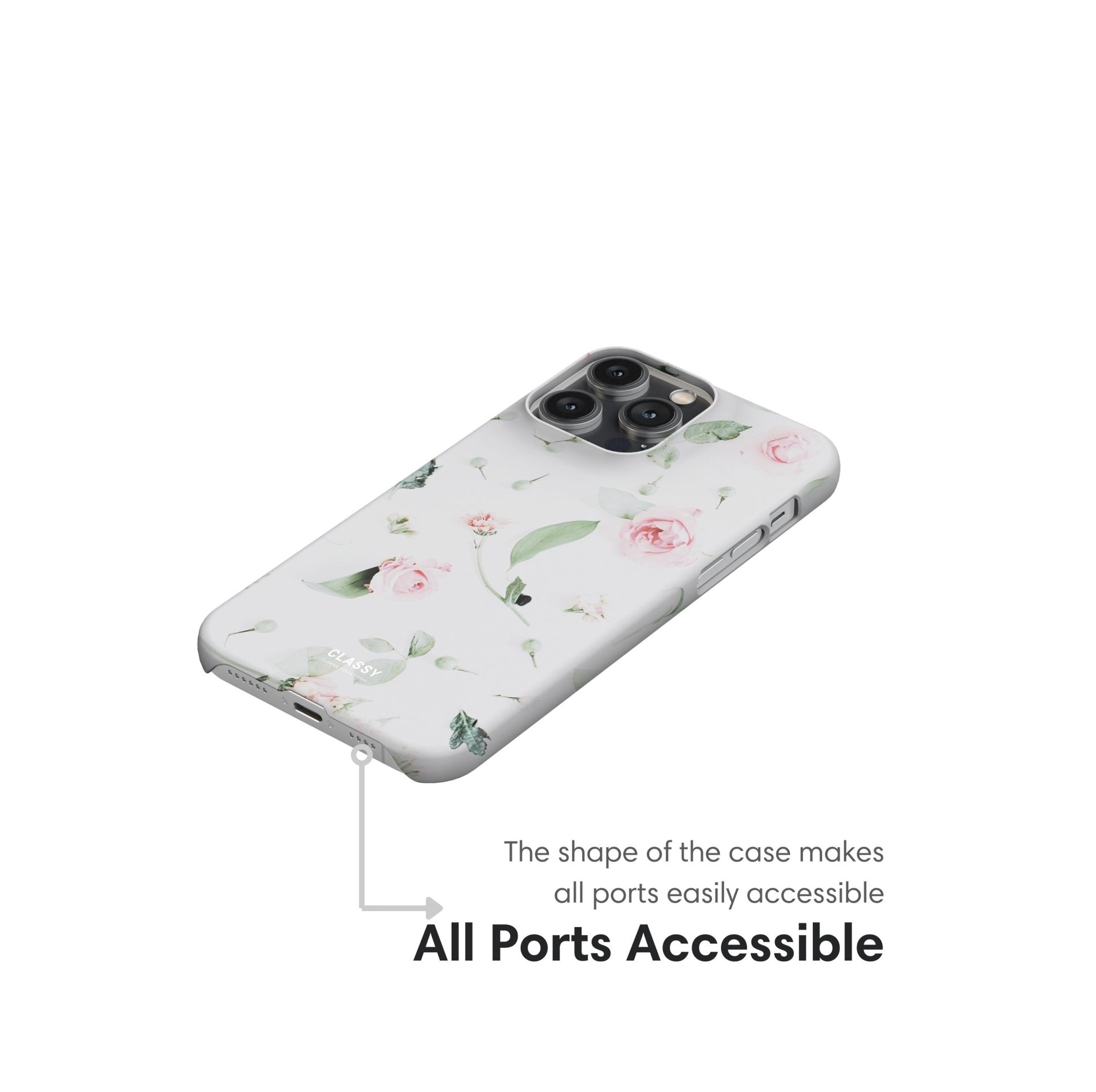 White Flower Snap Case - Classy Cases - Phone Case - iPhone 17 - Glossy - 
