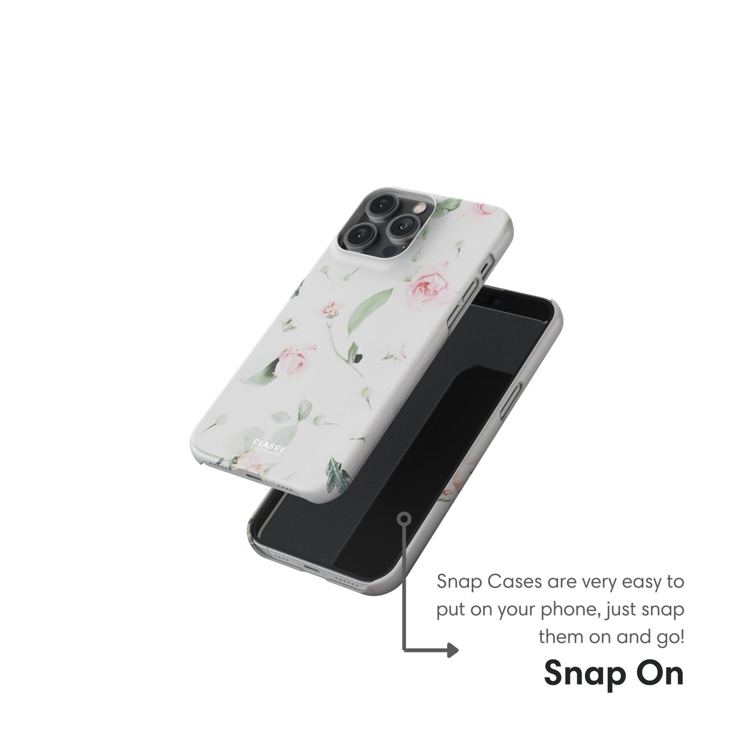 White Flower Snap Case - Classy Cases - Phone Case - iPhone 17 - Glossy - 