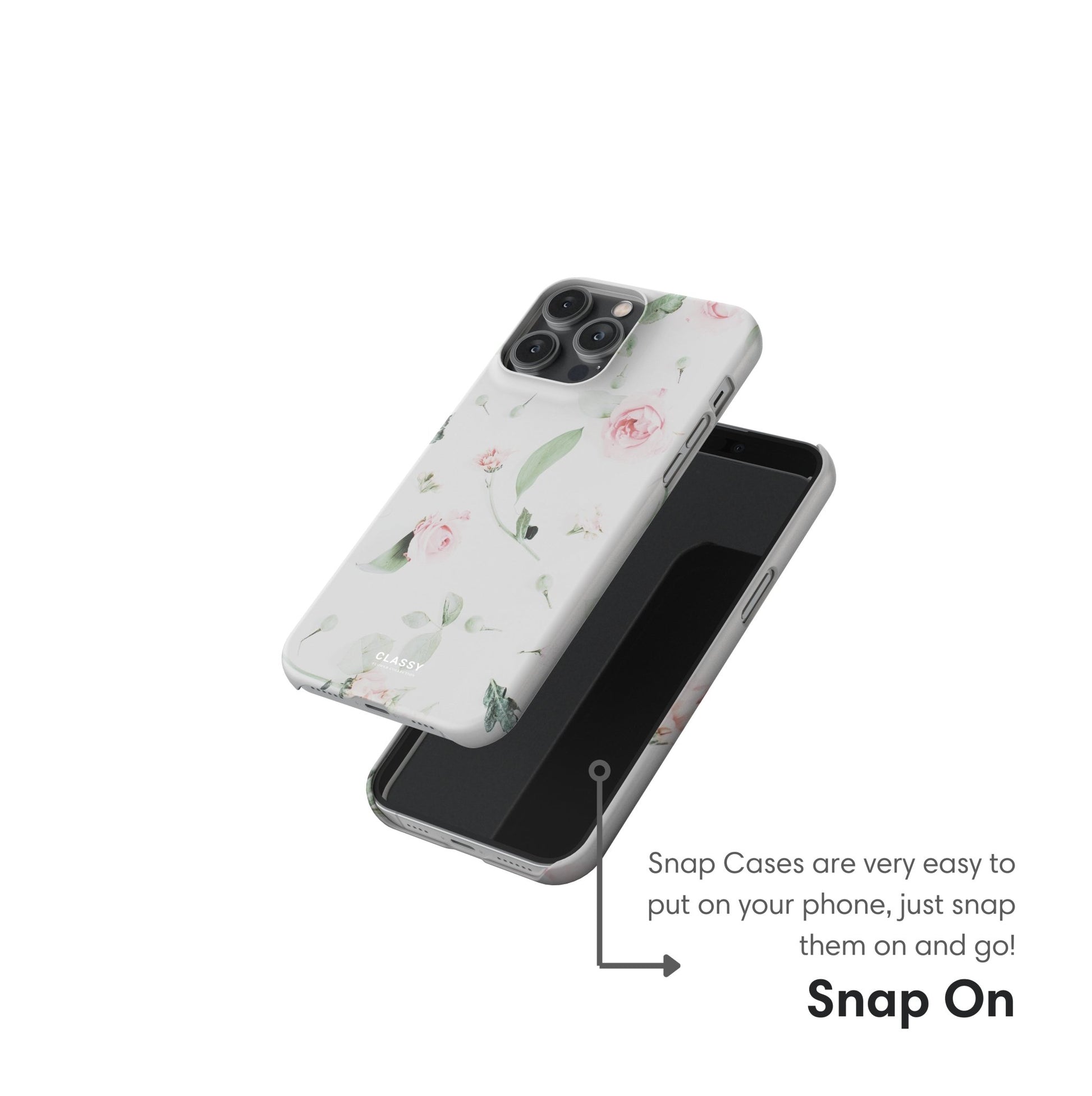 White Flower Snap Case - Classy Cases - Phone Case - iPhone 17 - Glossy - 