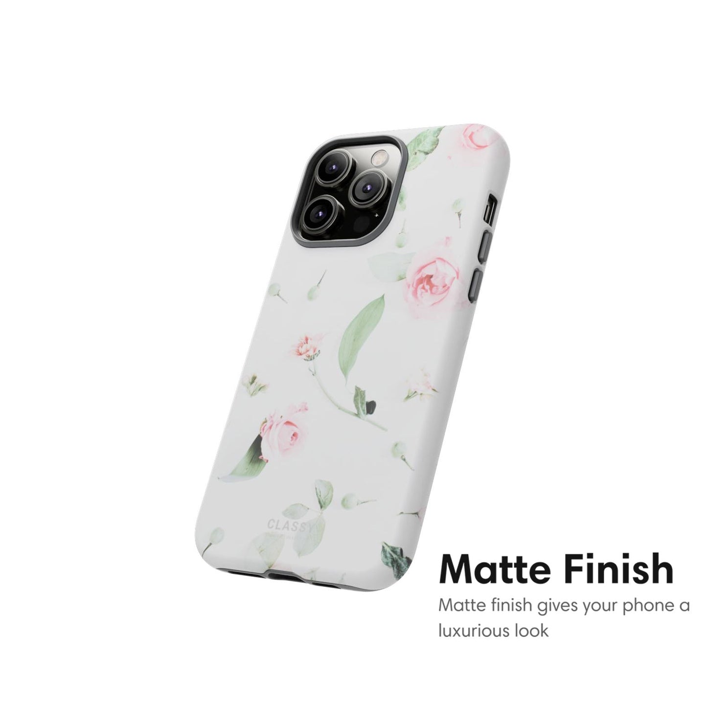 White Flower Tough Case - Classy Cases - Phone Case - iPhone 17 - Glossy - 