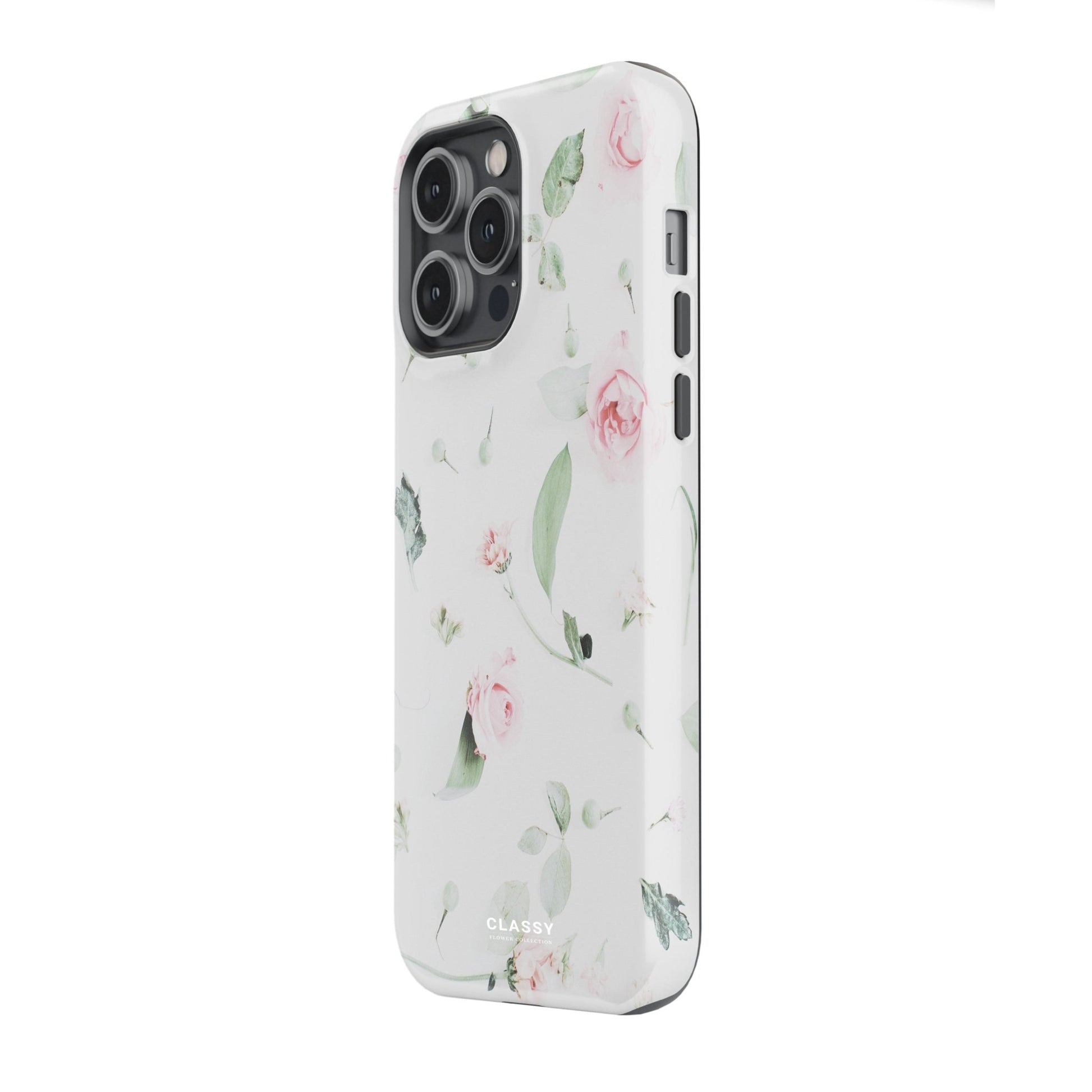 White Flower Tough Case - Classy Cases - Phone Case - iPhone 17 - Glossy - 