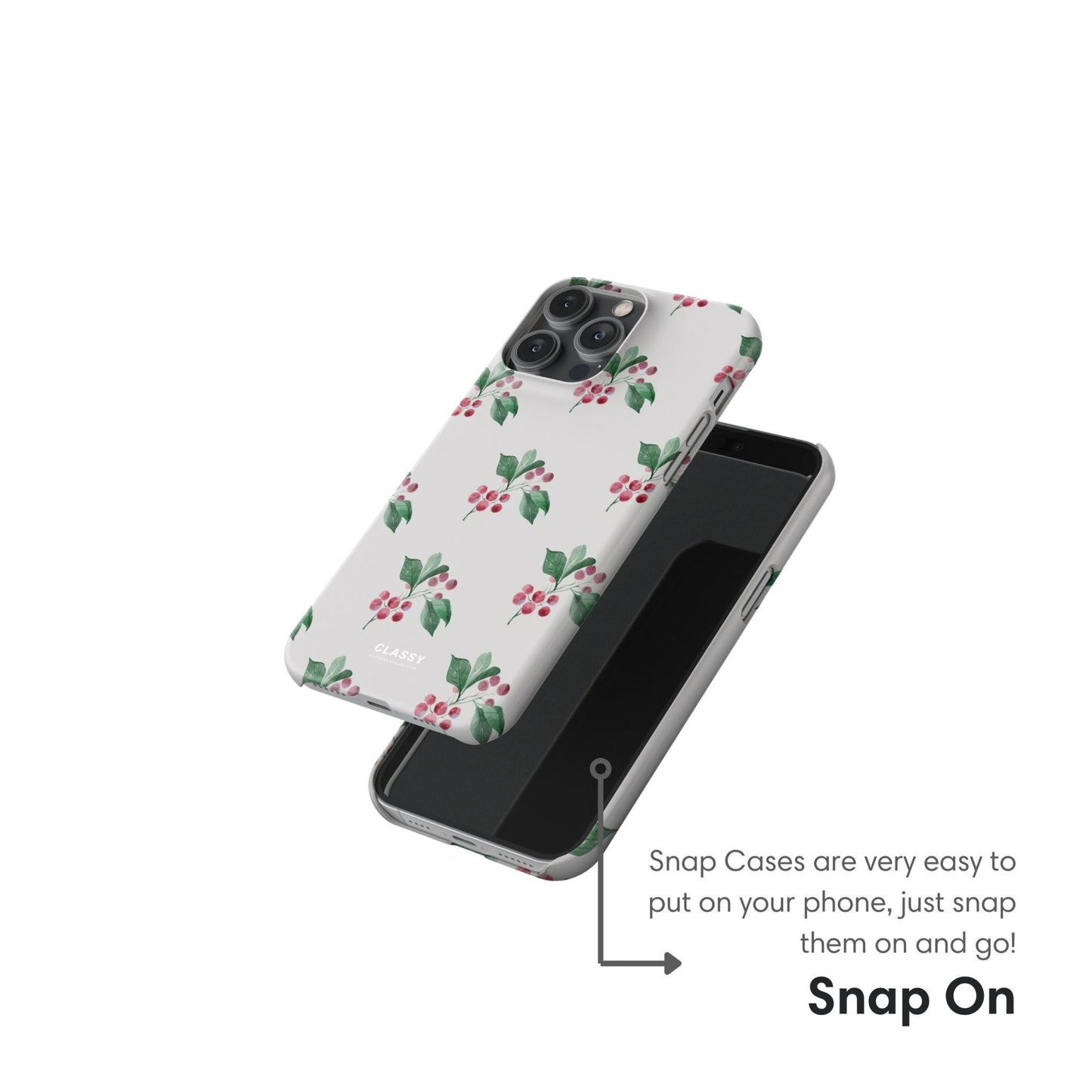 White Flowers Snap Case - Classy Cases - Phone Case - iPhone 17 - Glossy - 