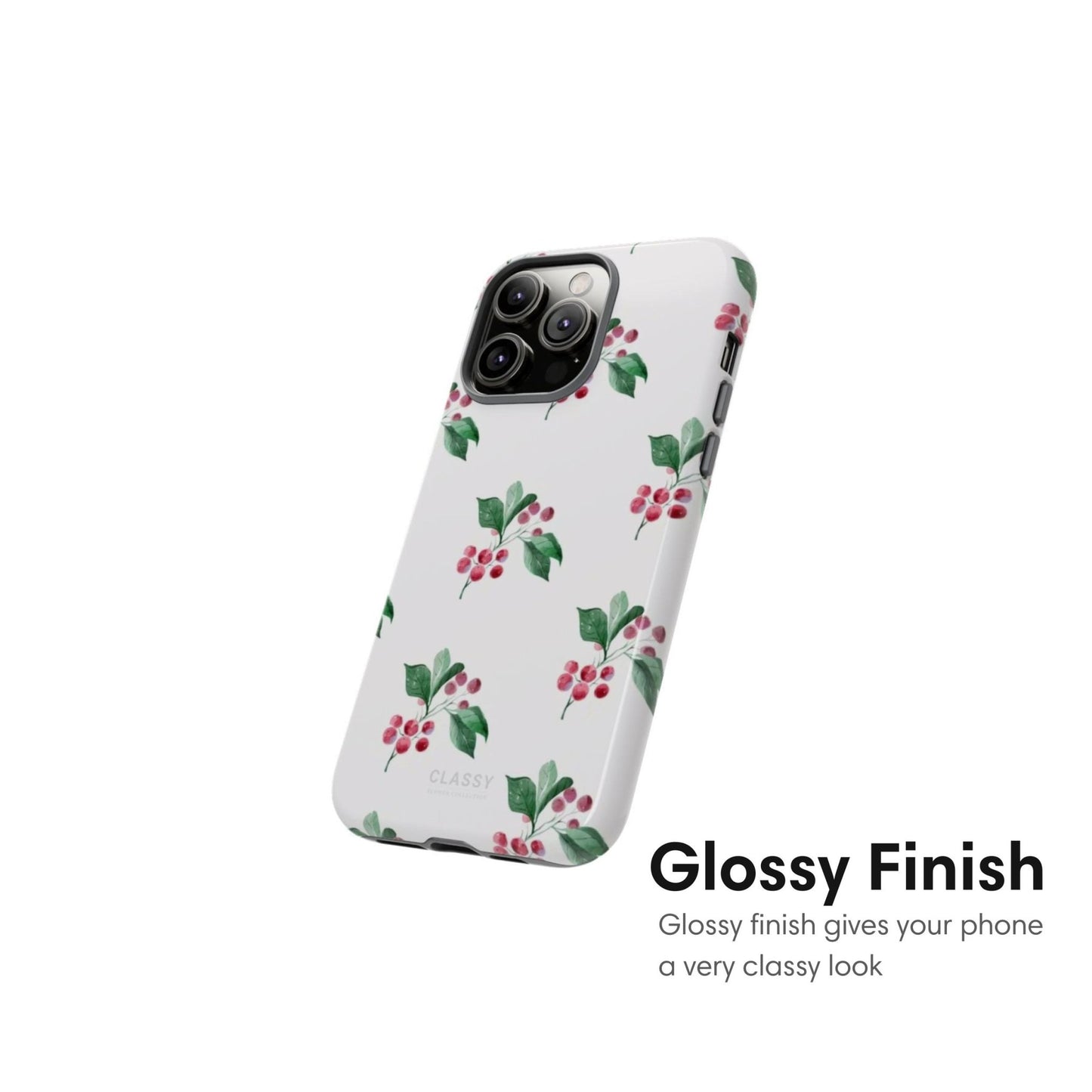 White Flowers Tough Case - Classy Cases - Phone Case - iPhone 17 - Glossy - 