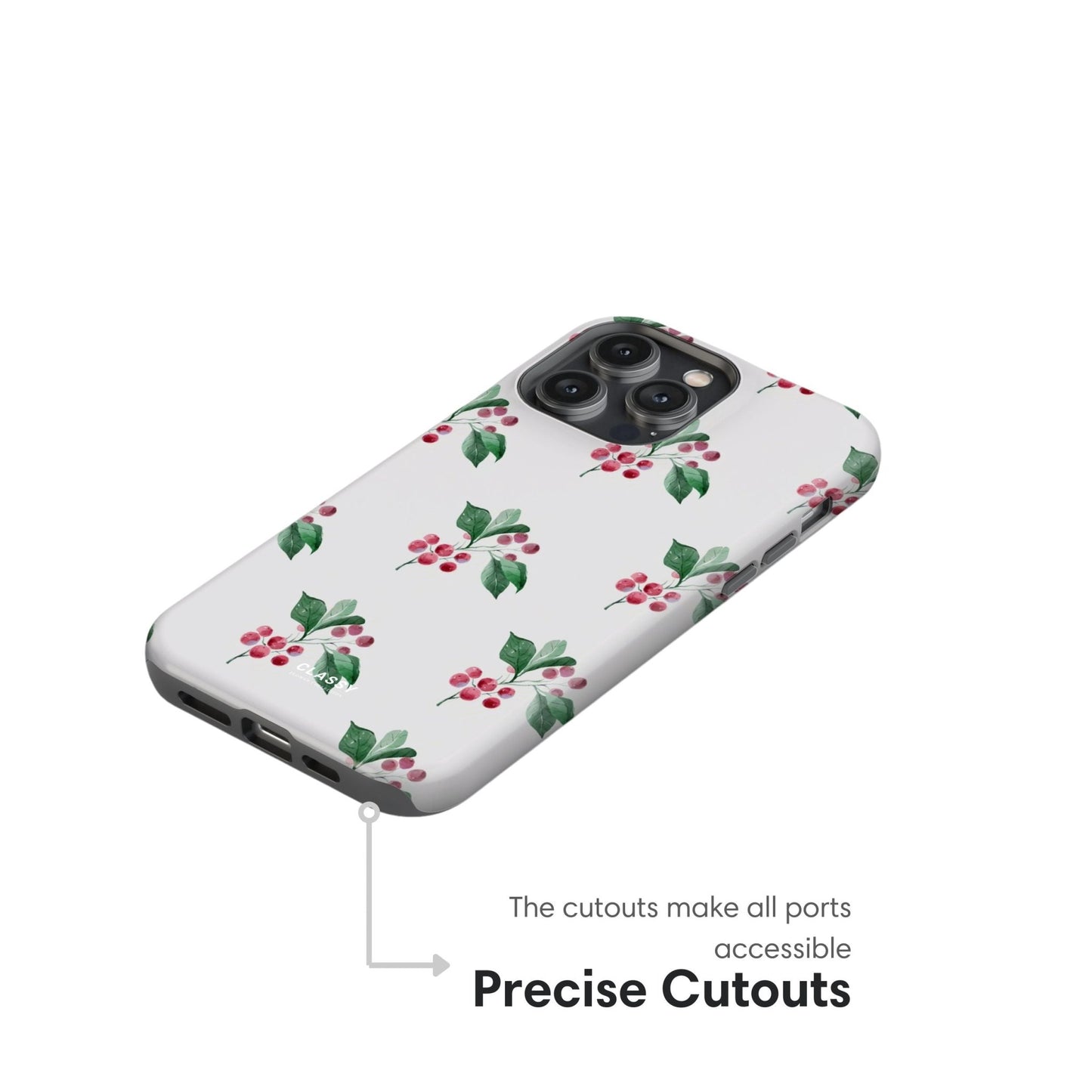 White Flowers Tough Case - Classy Cases - Phone Case - iPhone 17 - Glossy - 