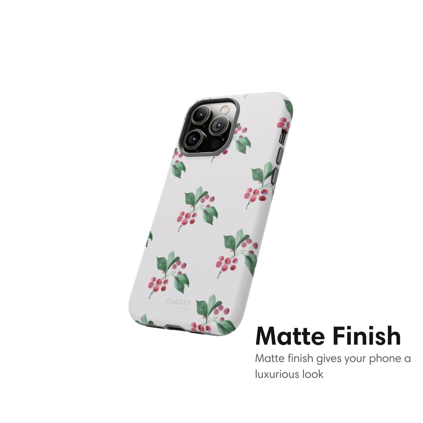 White Flowers Tough Case - Classy Cases - Phone Case - iPhone 17 - Glossy - 