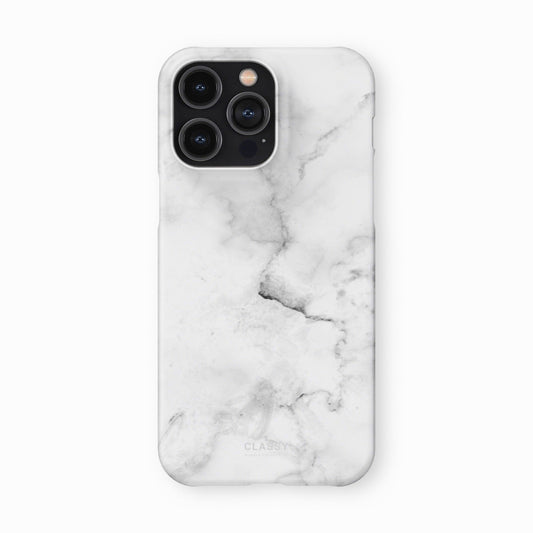 White Marble Snap Case - Classy Cases - Phone Case - iPhone 14 - Glossy - 