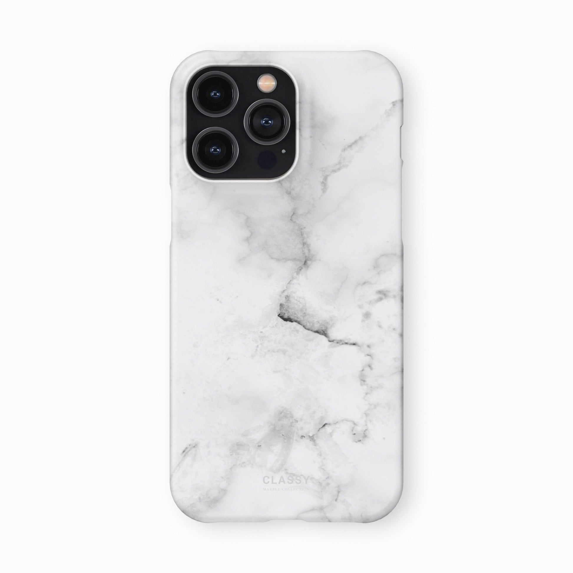 White Marble Snap Case - Classy Cases - Phone Case - iPhone 17 - Glossy - 