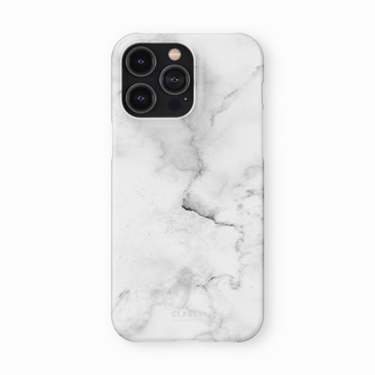 White Marble Snap Case - Classy Cases - Phone Case - iPhone 17 - Glossy - 