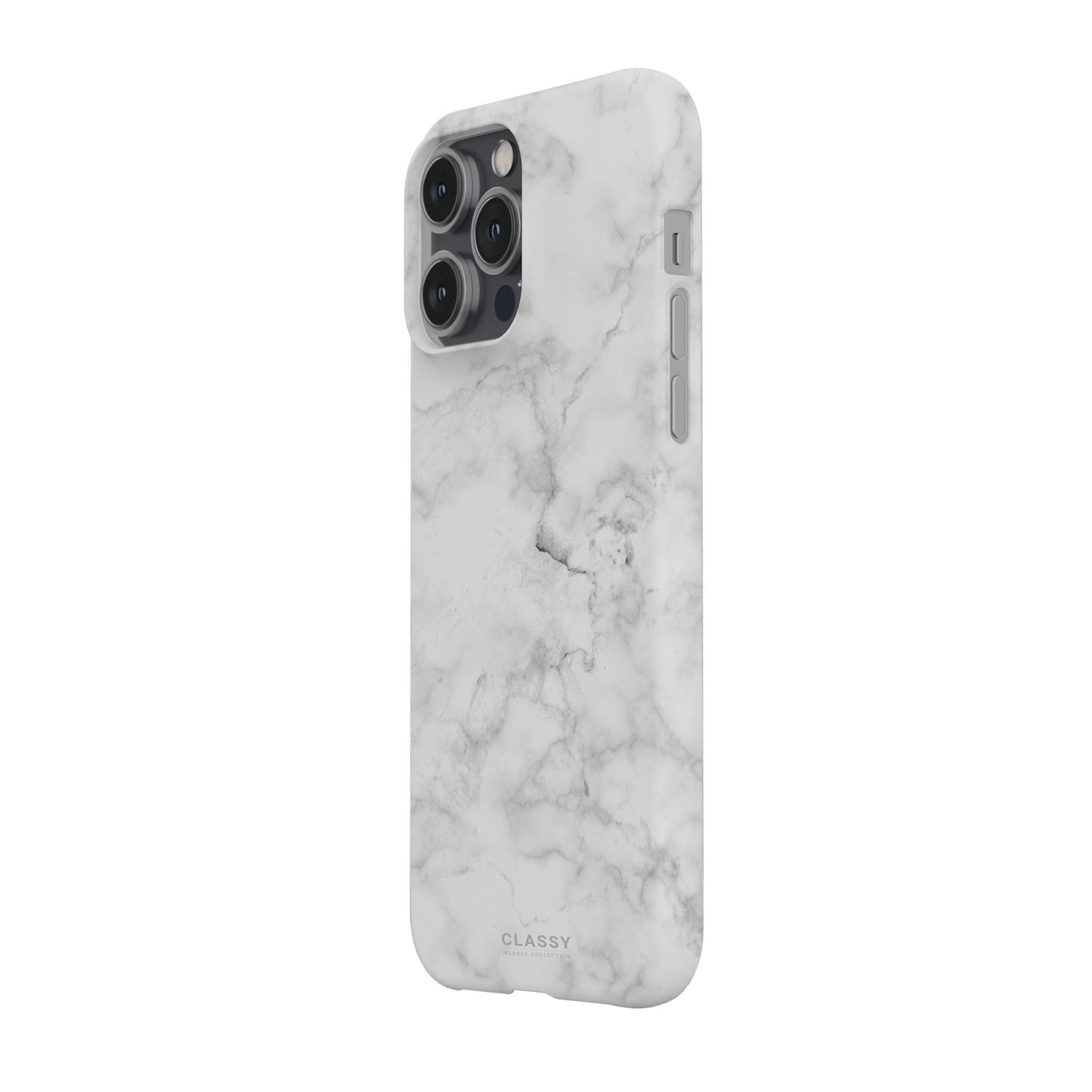 White Marble Snap Case - Classy Cases - Phone Case - iPhone 17 - Glossy - 