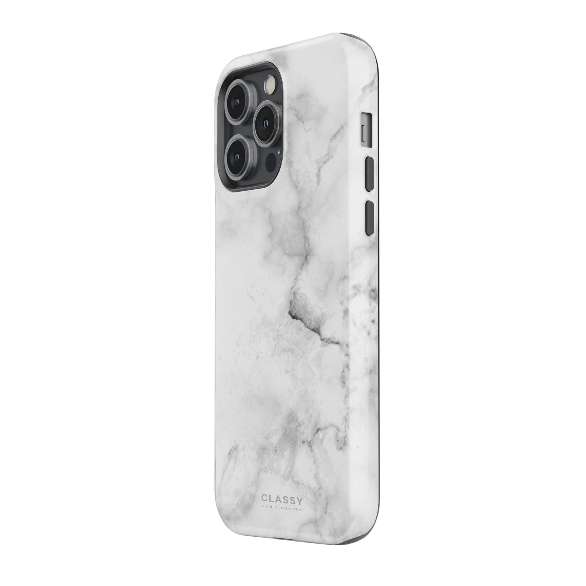White Marble Tough Case - Classy Cases - Phone Case - iPhone 17 - Glossy - 