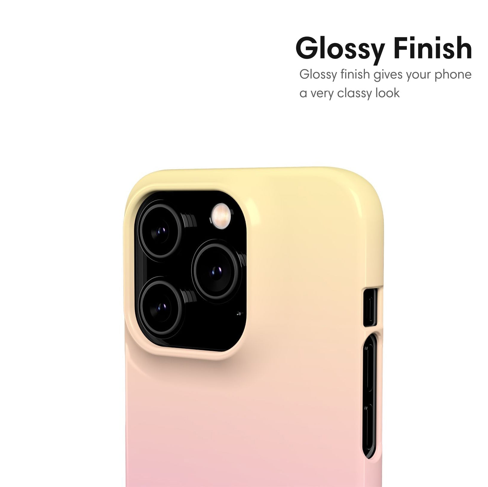 Yellow and Light Pink Ombre Snap Case - Classy Cases - Phone Case - iPhone 17 - Glossy - 