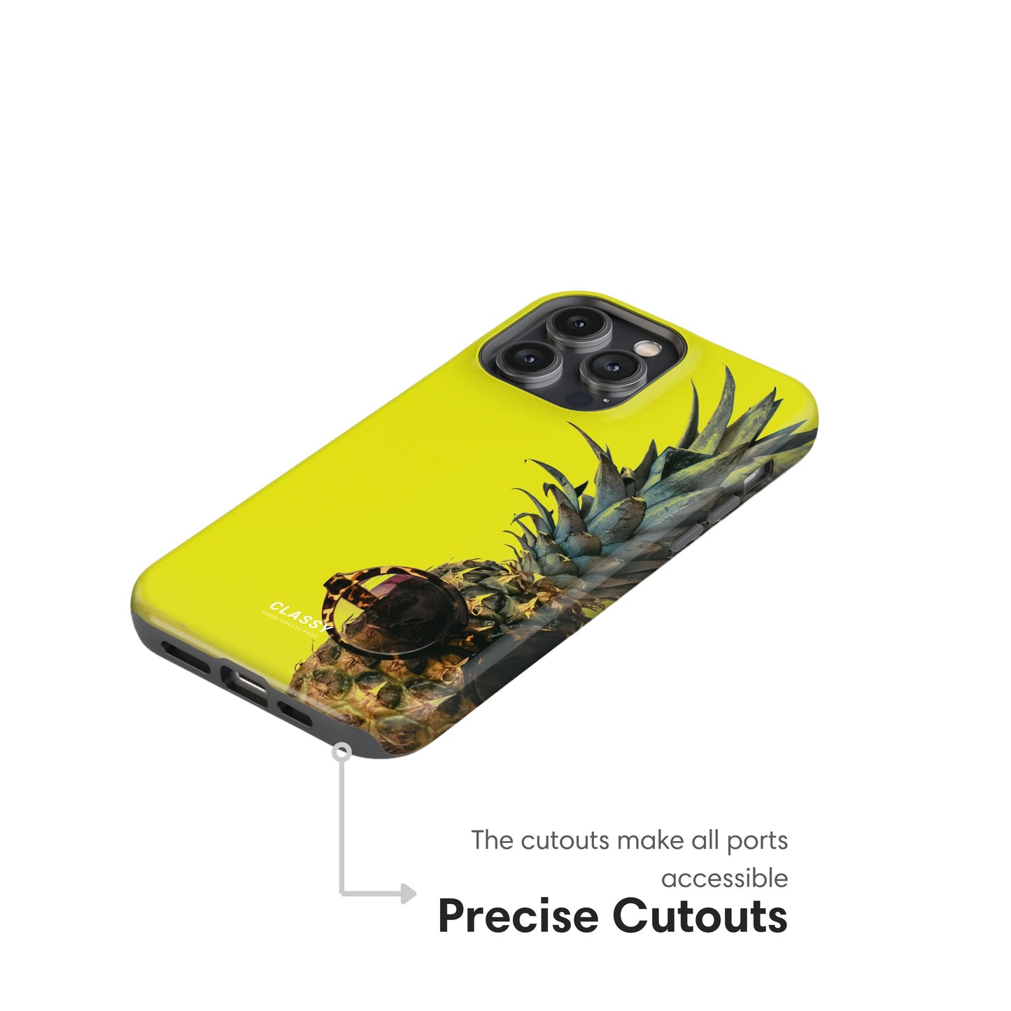 Yellow Pineapple Tough Case cutouts