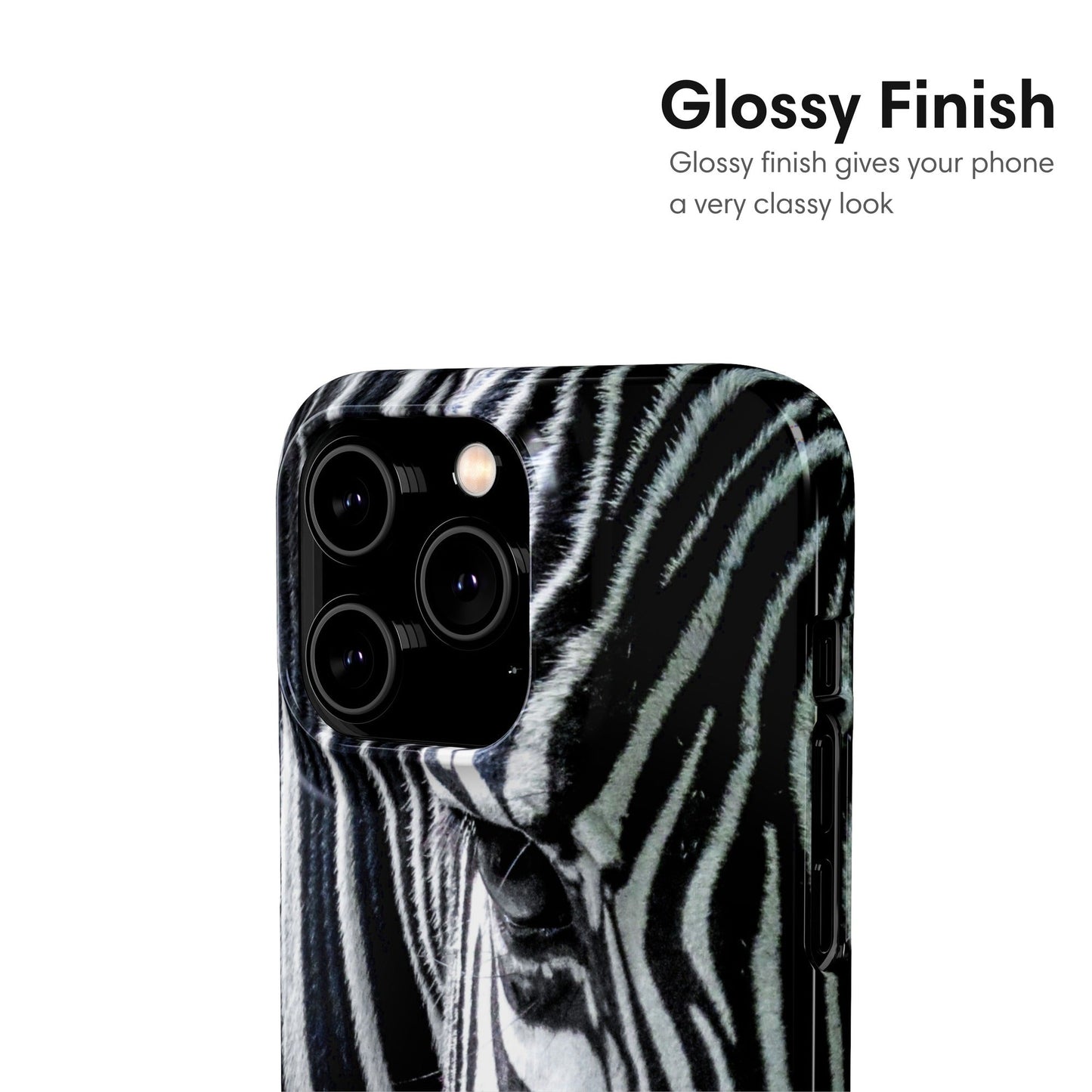 Zebra Head from further Snap Case - Classy Cases - Phone Case - iPhone 17 - Glossy - 