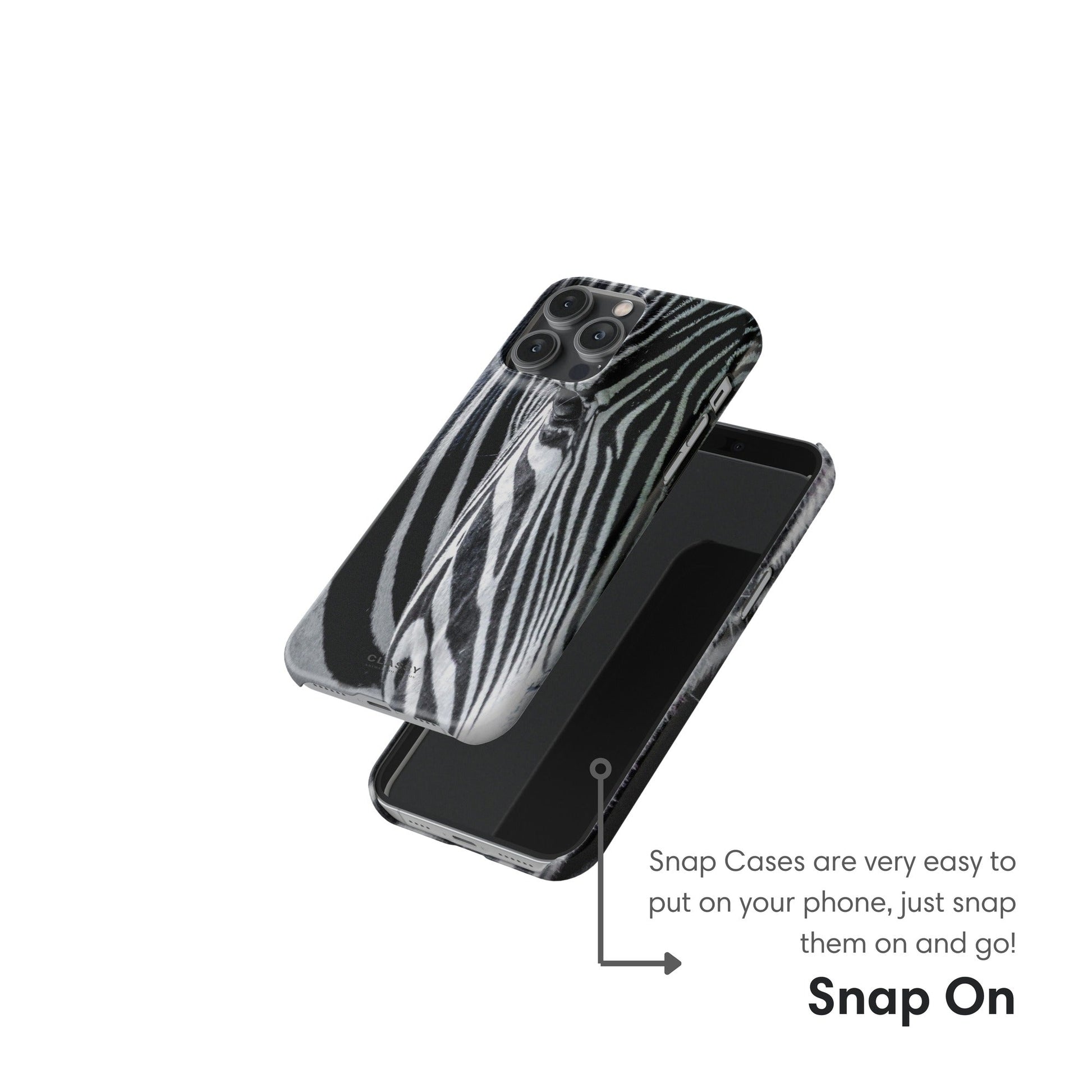 Zebra Head from further Snap Case - Classy Cases - Phone Case - iPhone 17 - Glossy - 