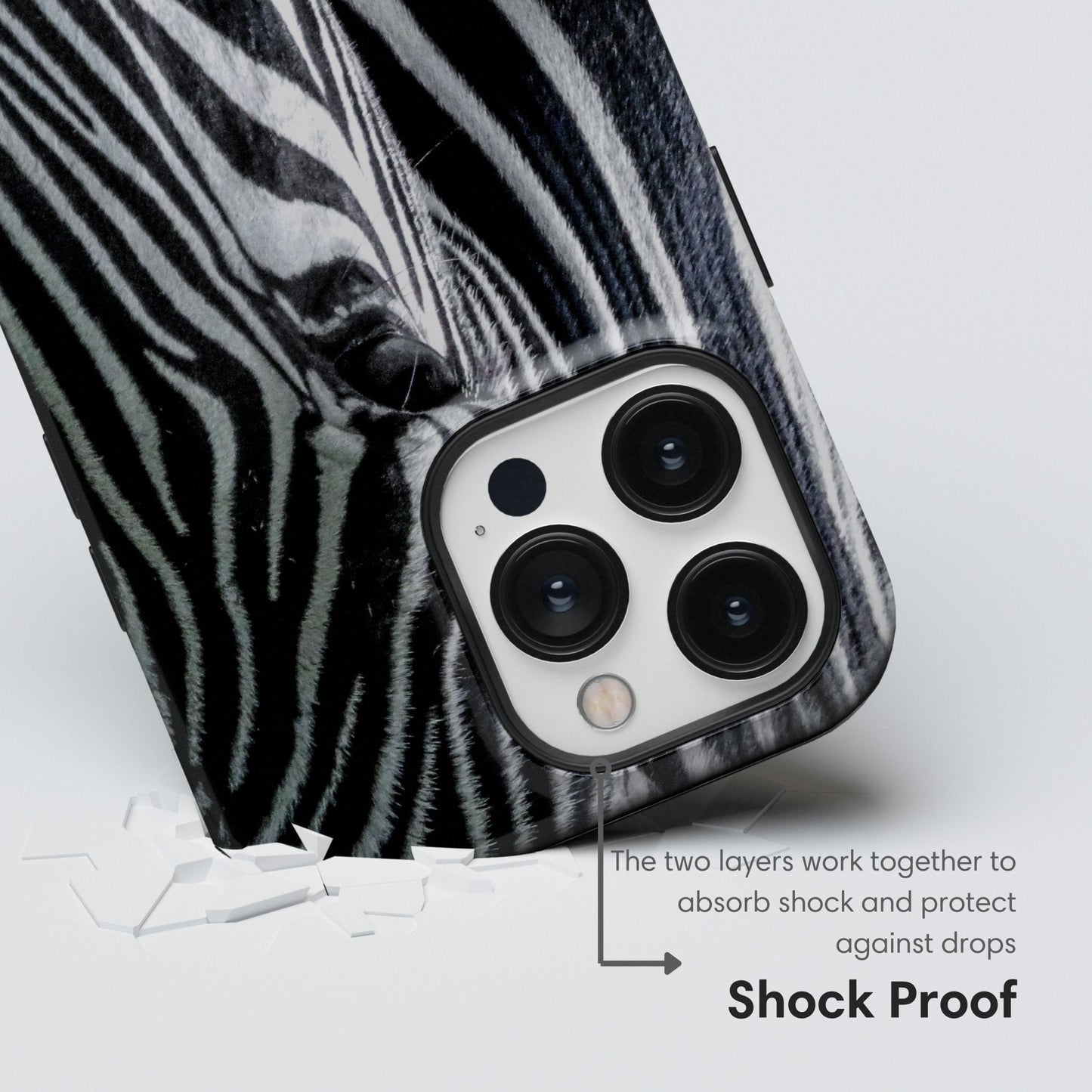 Zebra Head from further Tough Case - Classy Cases - Phone Case - iPhone 17 - Glossy - 