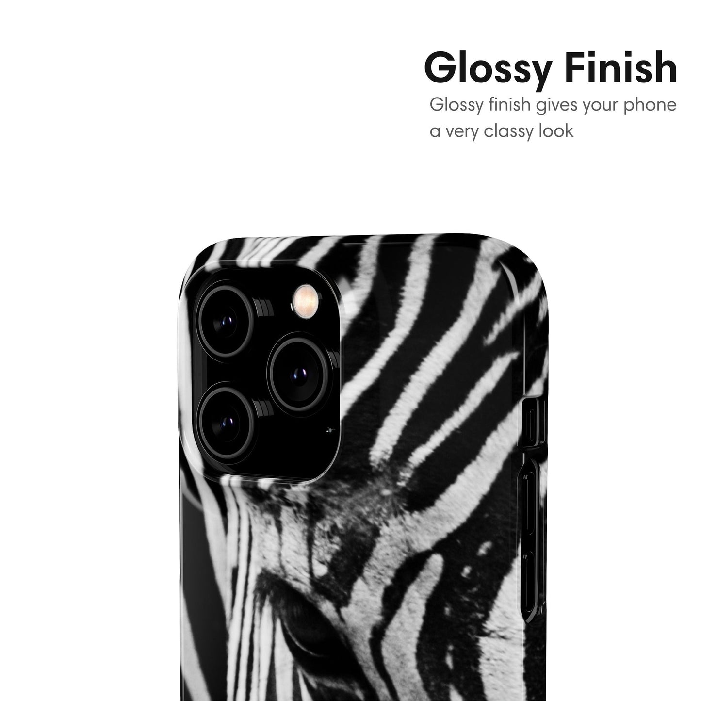 Zebra Head Snap Case - Classy Cases - Phone Case - iPhone 17 - Glossy - 