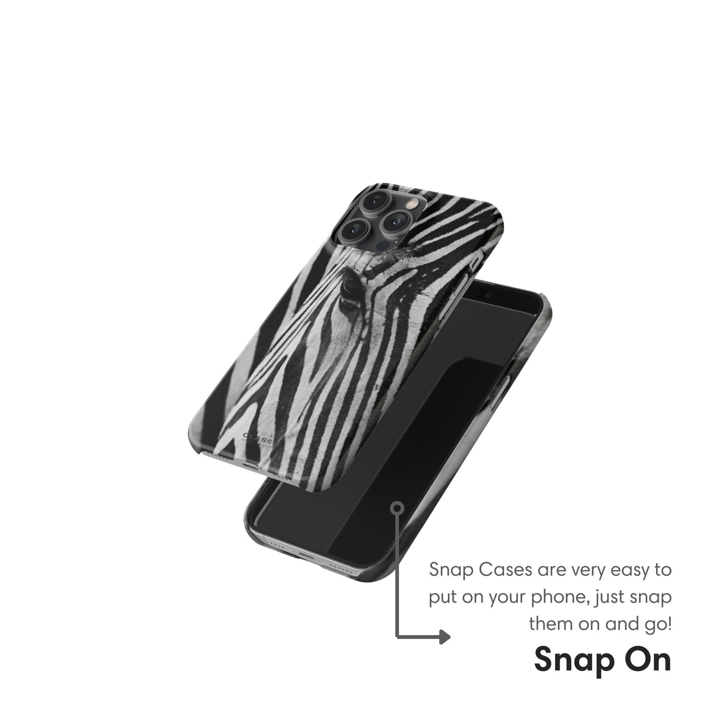 Zebra Head Snap Case - Classy Cases - Phone Case - iPhone 17 - Glossy - 