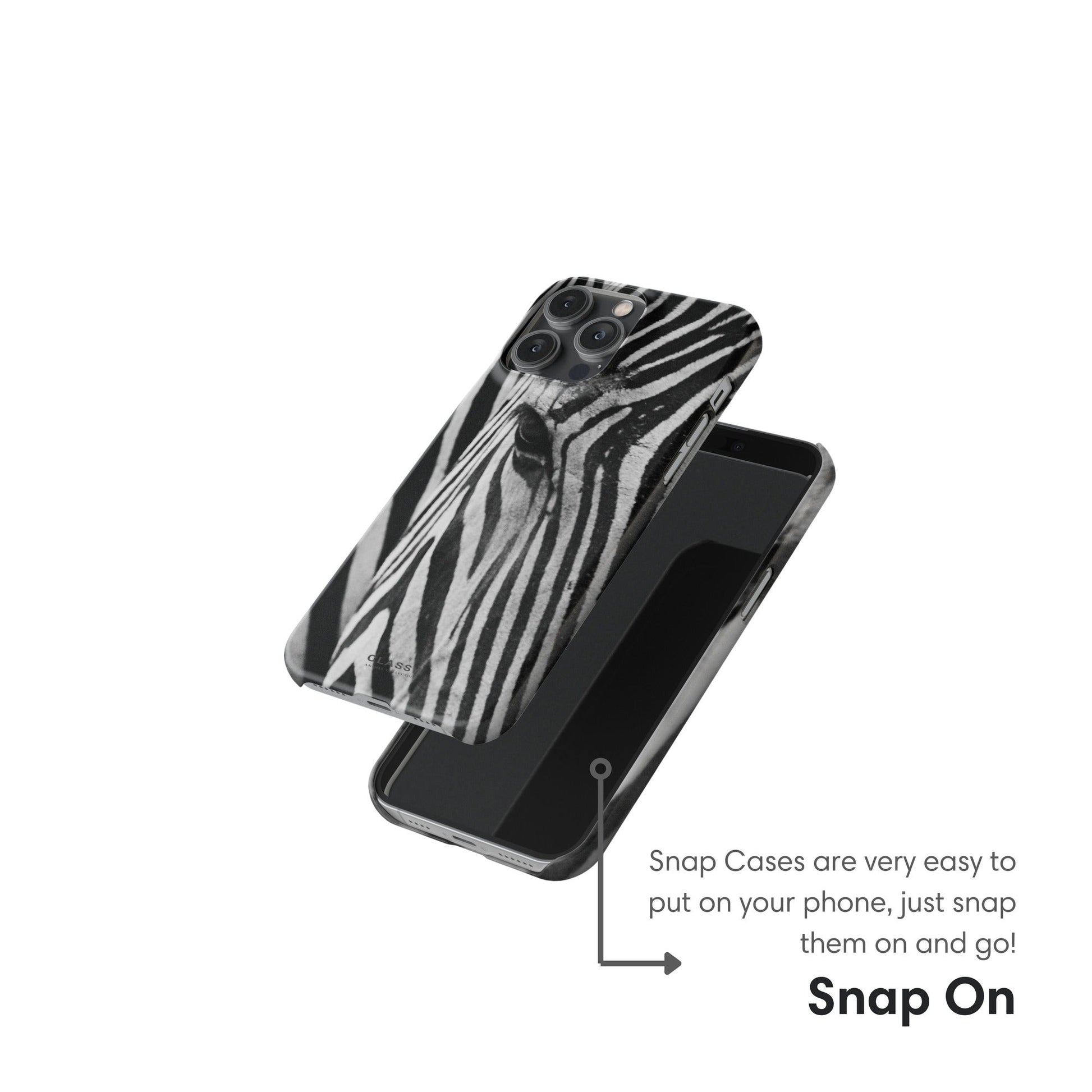 Zebra Head Snap Case - Classy Cases - Phone Case - iPhone 17 - Glossy - 
