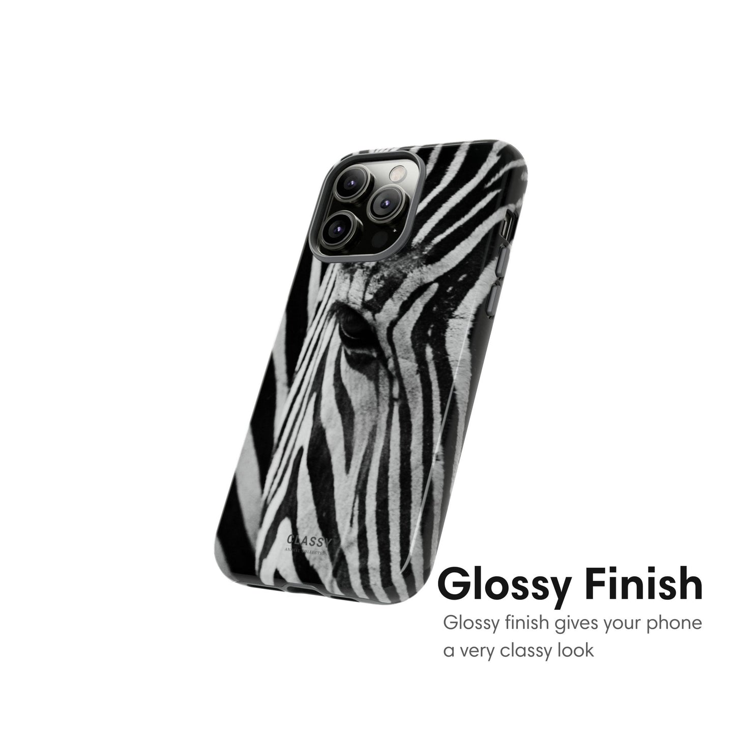 Zebra Head Tough Case - Classy Cases - Phone Case - iPhone 17 - Glossy - 