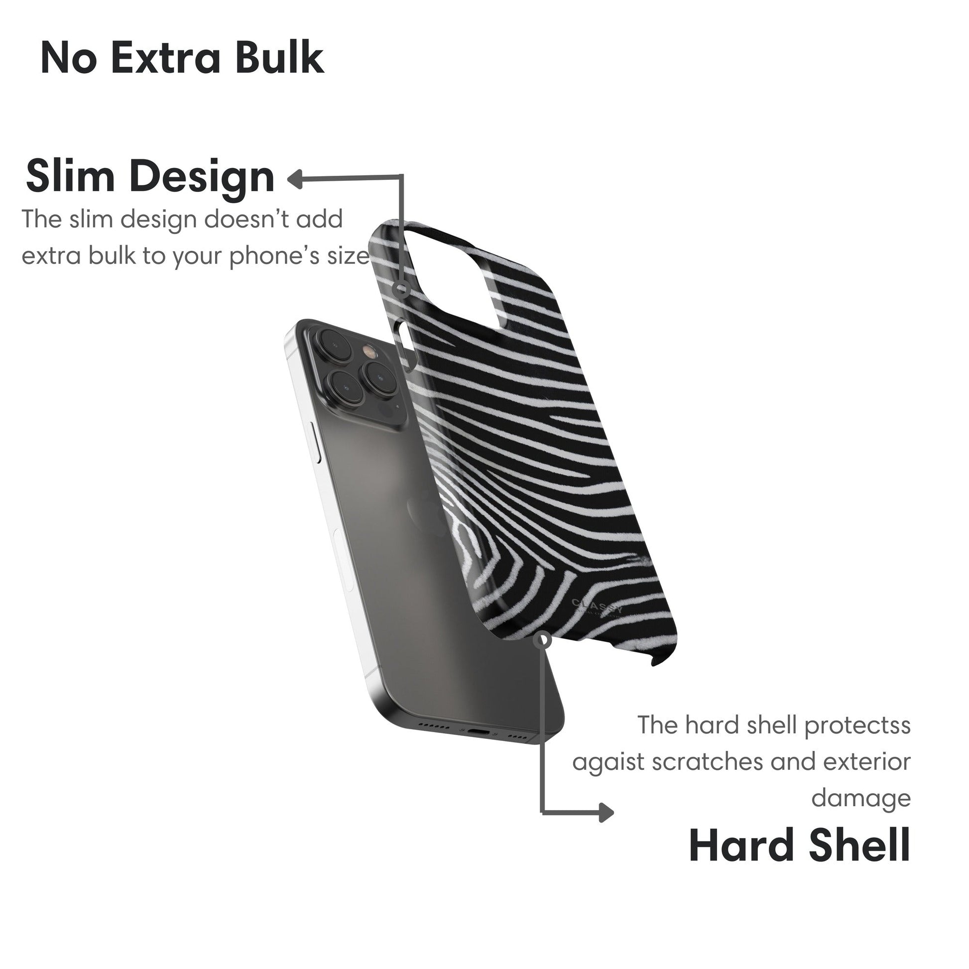 Zebra Pattern Snap Case - Classy Cases - Phone Case - iPhone 17 - Glossy - 