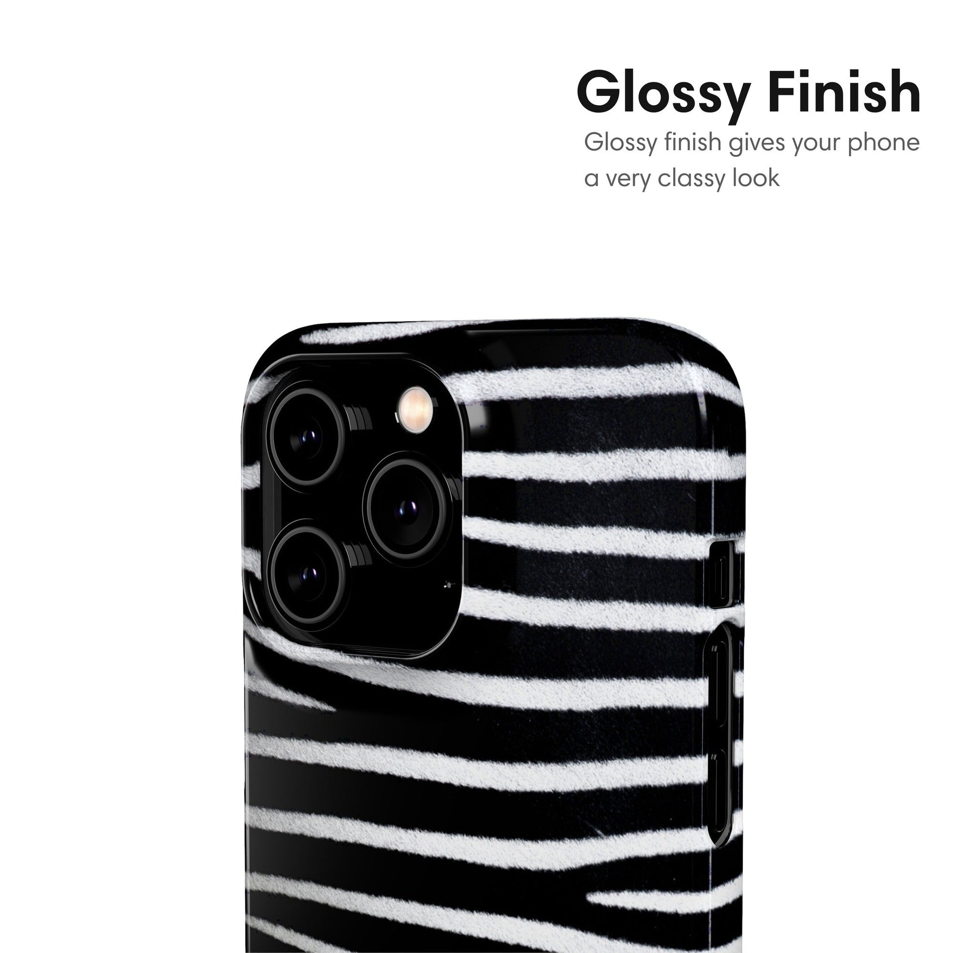 Zebra Pattern Snap Case - Classy Cases - Phone Case - iPhone 17 - Glossy - 