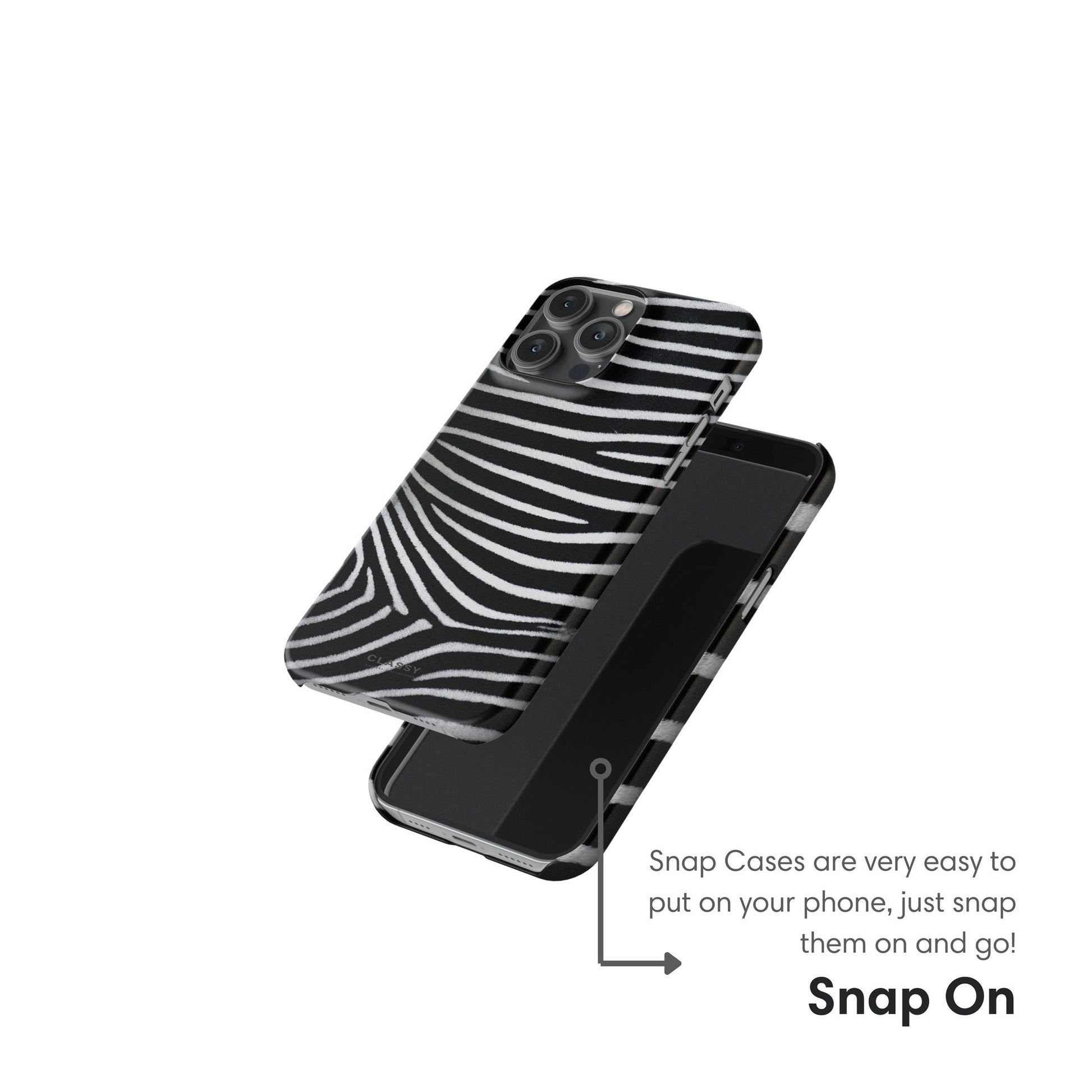 Zebra Pattern Snap Case - Classy Cases - Phone Case - iPhone 17 - Glossy - 