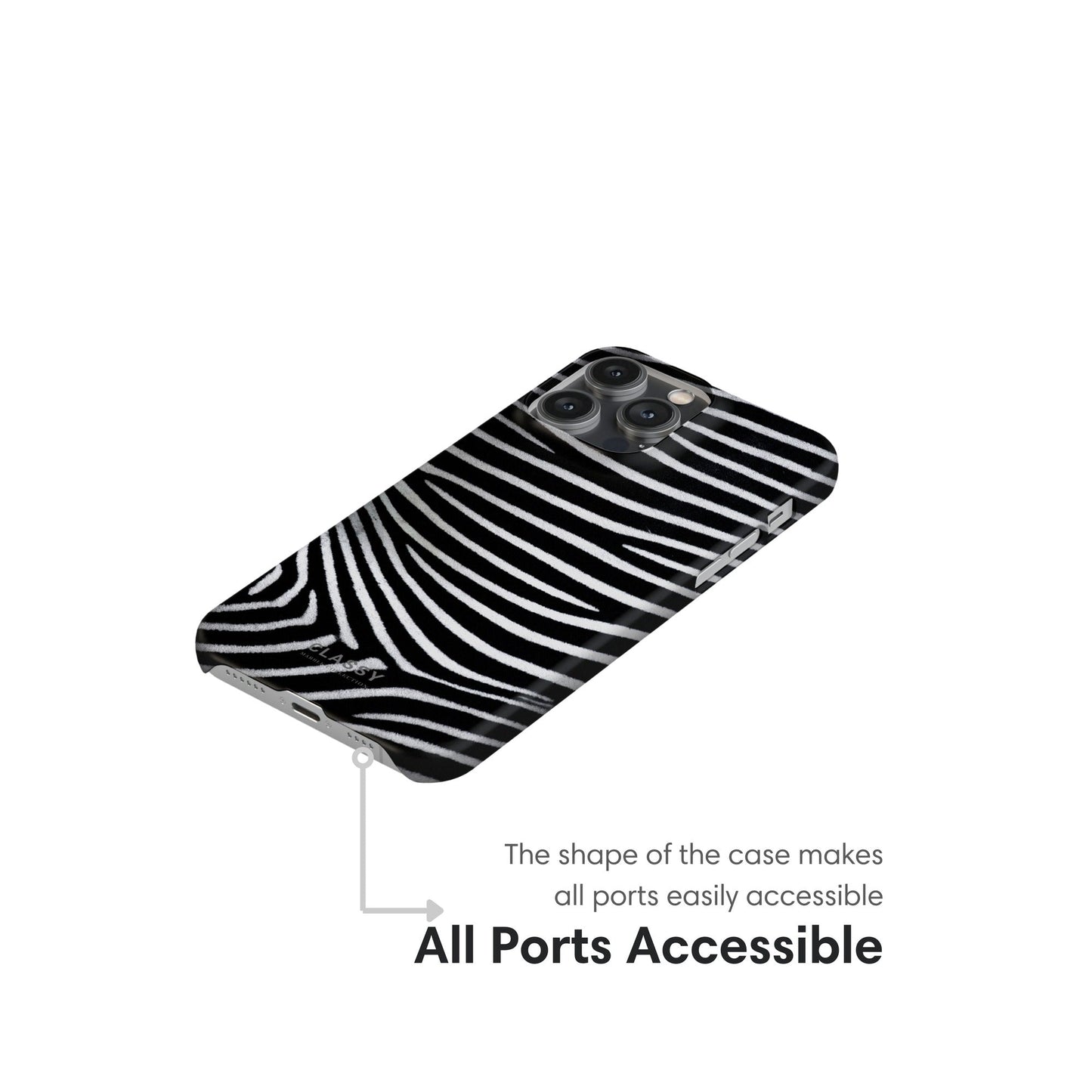 Zebra Pattern Snap Case - Classy Cases - Phone Case - iPhone 17 - Glossy - 