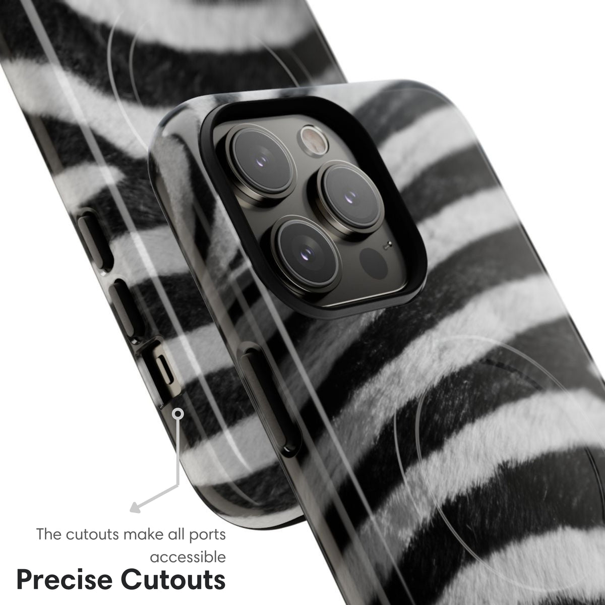 Zebra Stripes MagSafe Tough Case - Classy Cases - Phone Case - iPhone 17 - Glossy -