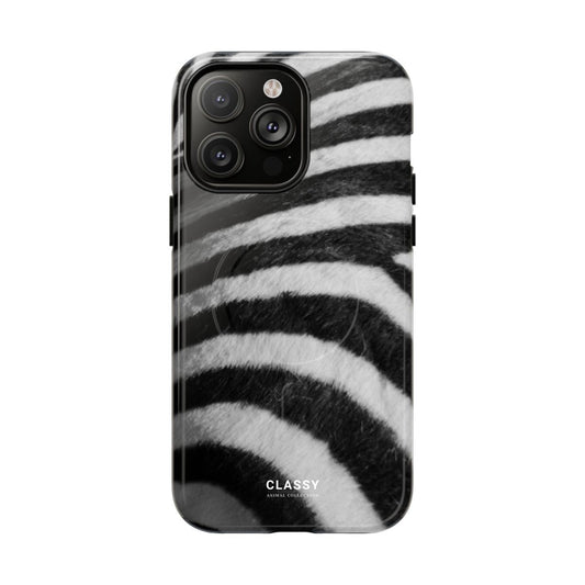 Zebra Stripes MagSafe Tough Case - Classy Cases - Phone Case - iPhone 17 - Glossy -