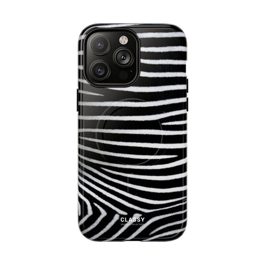 Zebra Stripes Pattern MagSafe Tough Case - Classy Cases - Phone Case - iPhone 17 - Glossy -