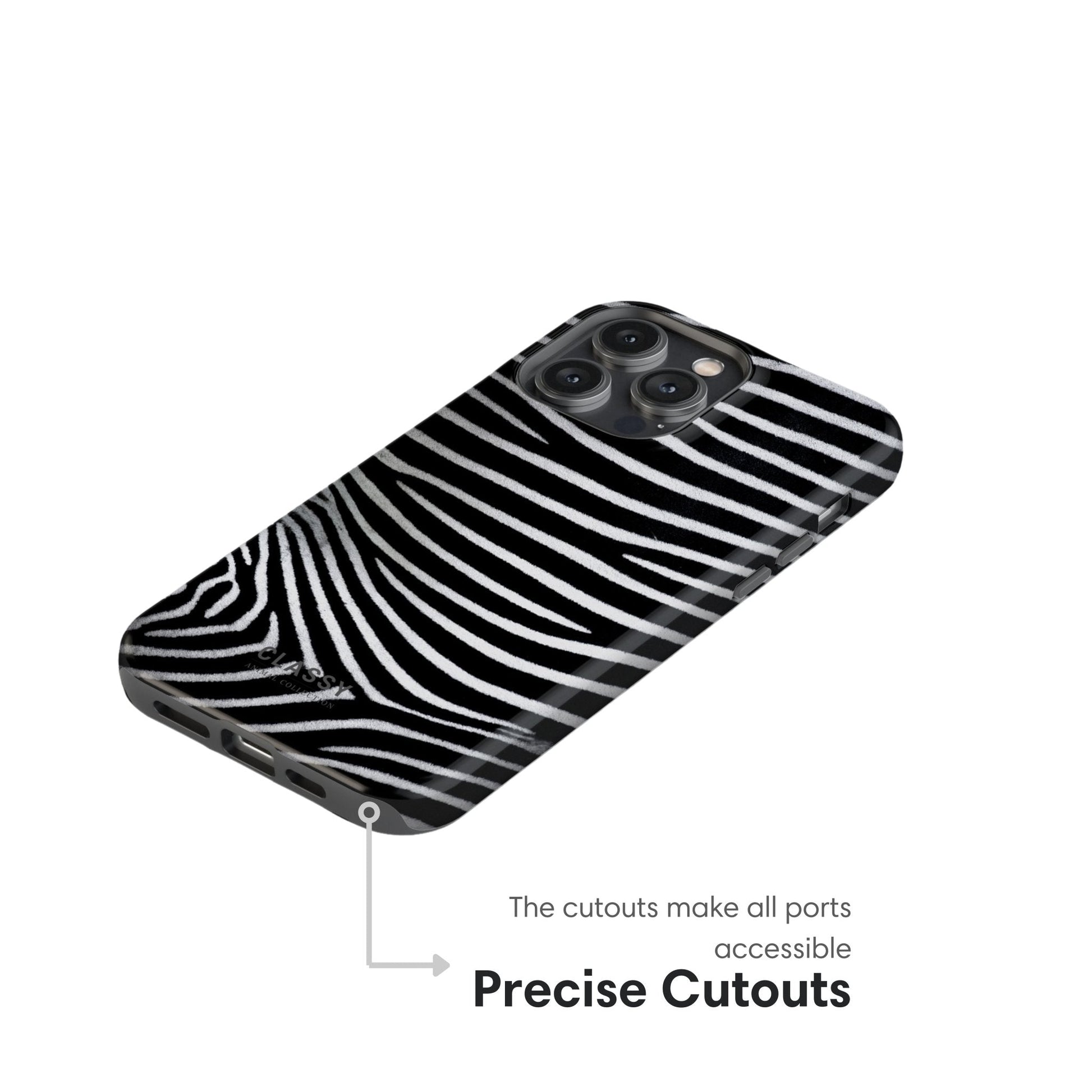 Zebra Stripes Pattern Tough Case - Classy Cases - Phone Case - iPhone 17 - Glossy - 