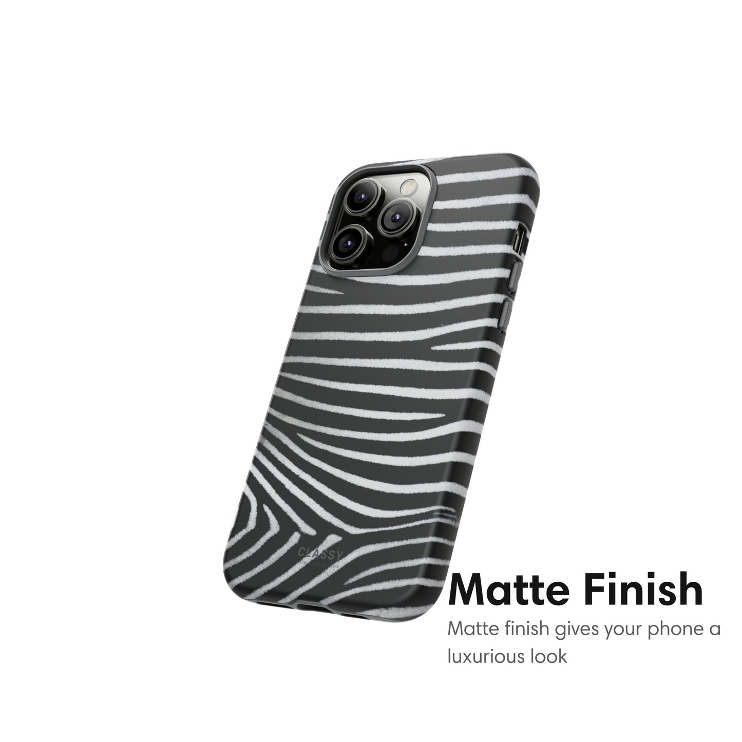 Zebra Stripes Pattern Tough Case - Classy Cases - Phone Case - iPhone 17 - Glossy - 