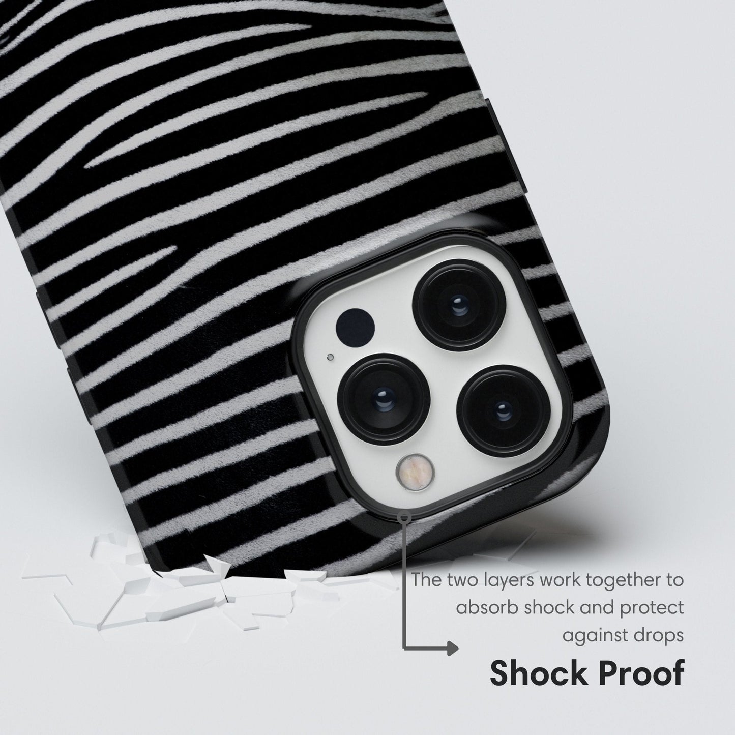 Zebra Stripes Pattern Tough Case - Classy Cases - Phone Case - iPhone 17 - Glossy - 