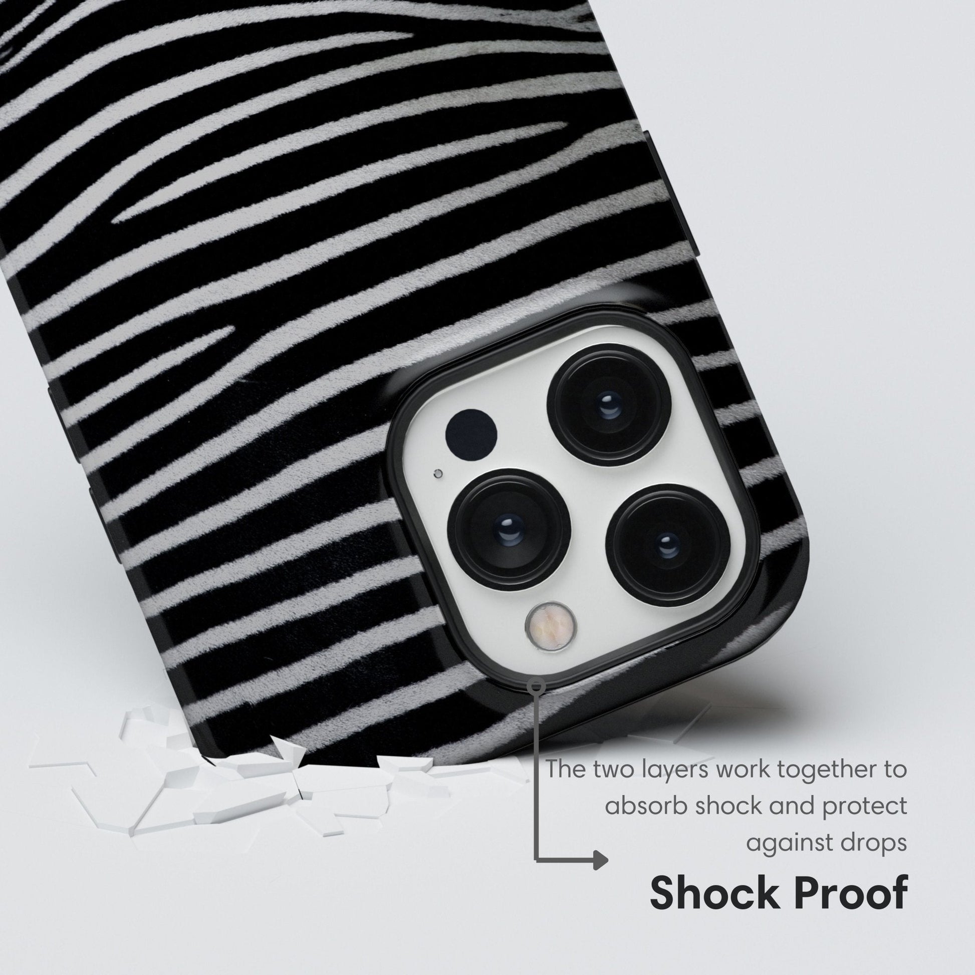 Zebra Stripes Pattern Tough Case - Classy Cases - Phone Case - iPhone 17 - Glossy - 