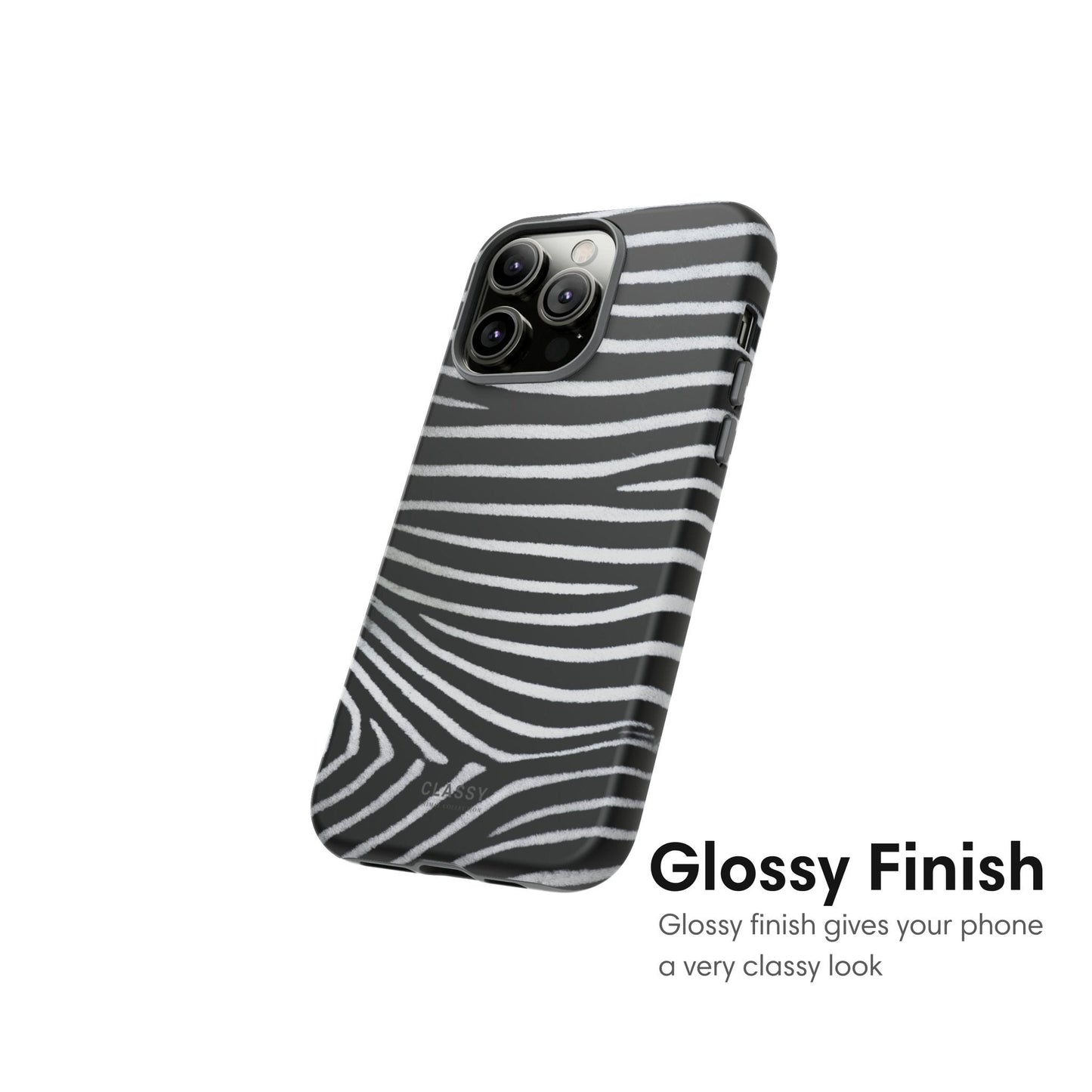 Zebra Stripes Pattern Tough Case - Classy Cases - Phone Case - iPhone 17 - Glossy - 