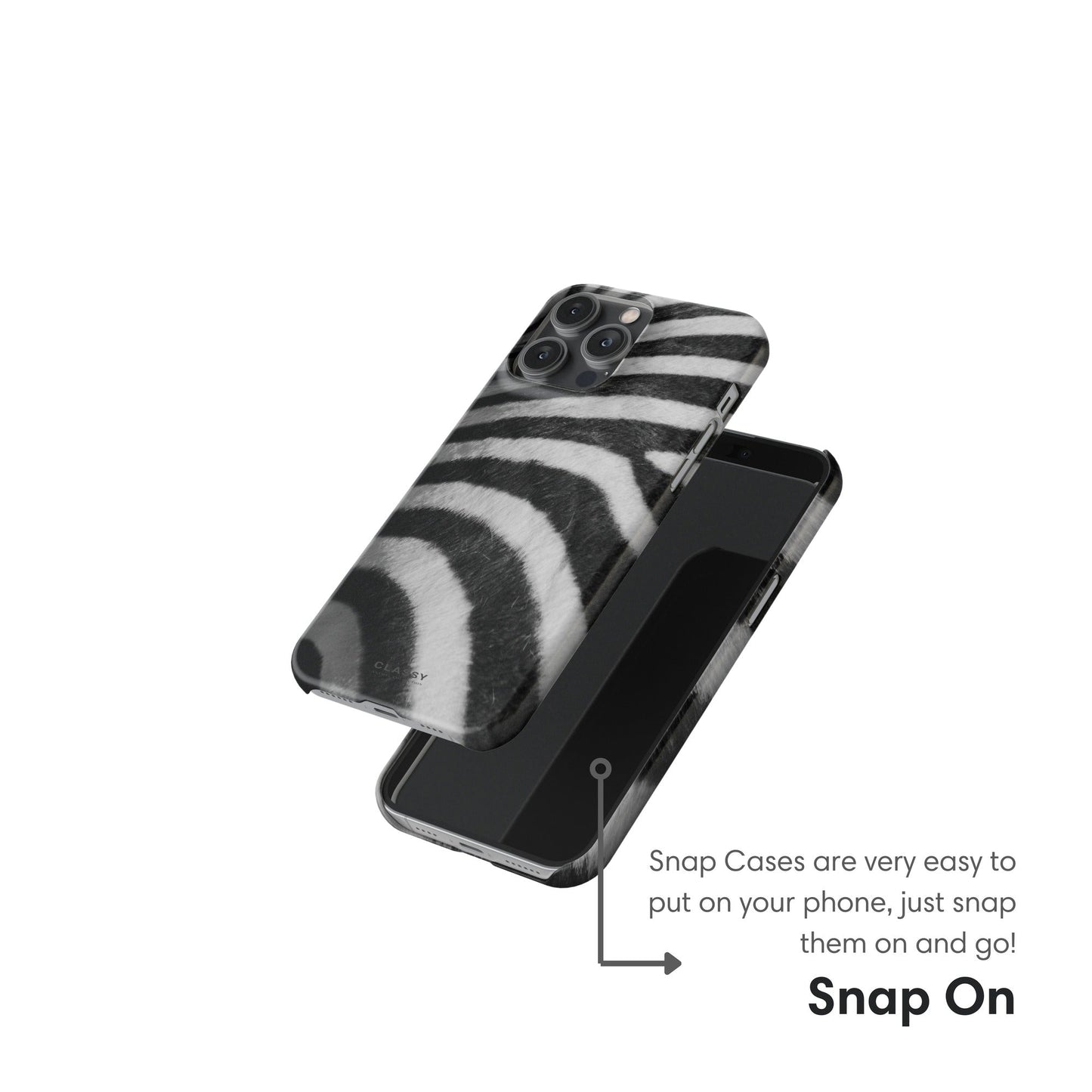Zebra Stripes Snap Case - Classy Cases - Phone Case - iPhone 17 - Glossy - 