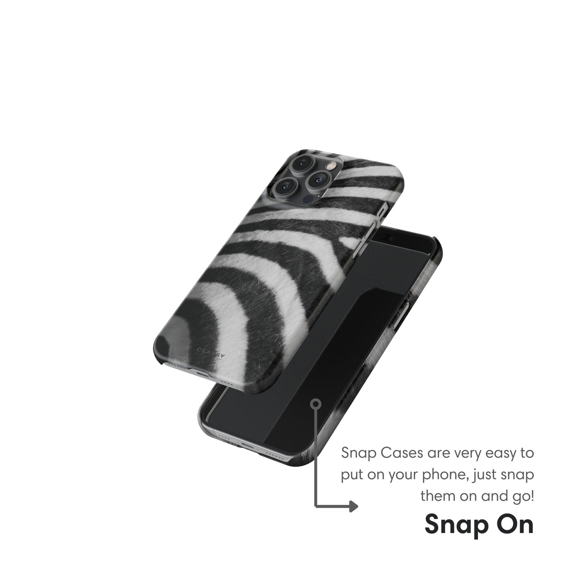 Zebra Stripes Snap Case - Classy Cases - Phone Case - iPhone 17 - Glossy - 