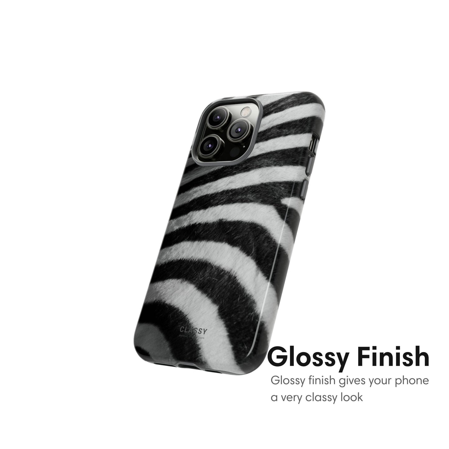 Zebra Stripes Tough Case - Classy Cases - Phone Case - iPhone 17 - Glossy - 