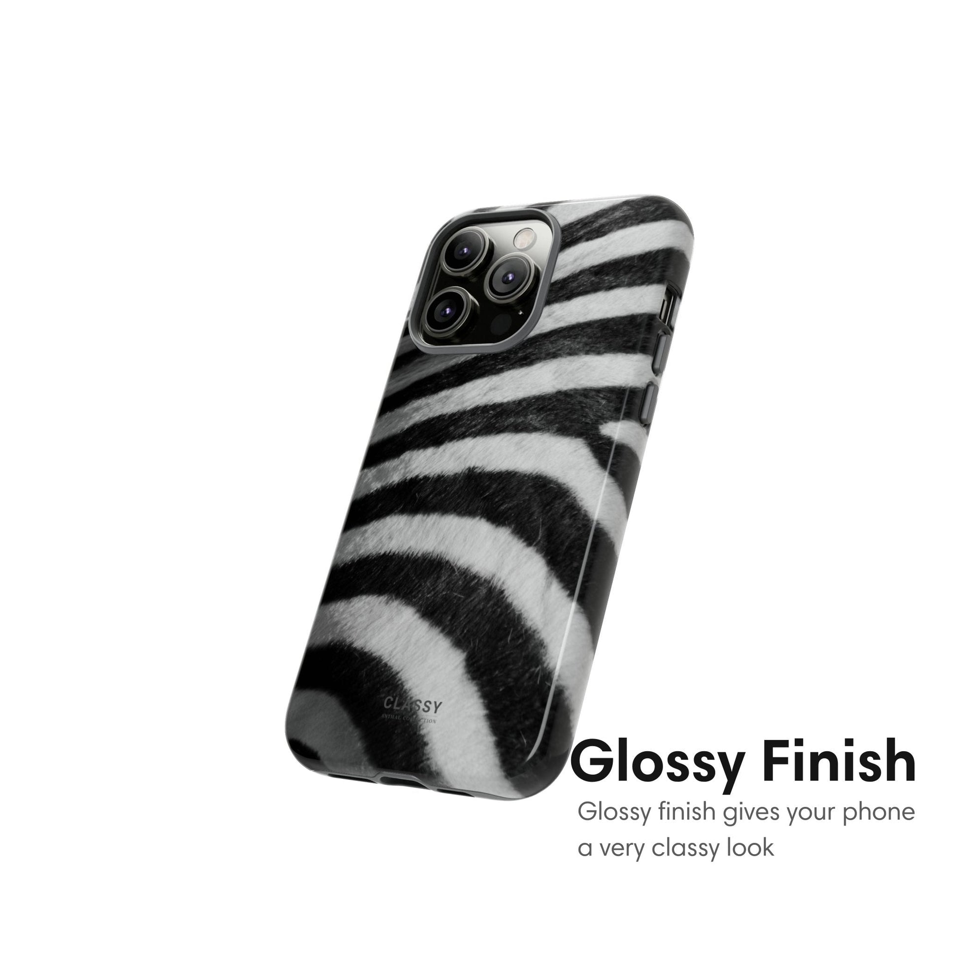 Zebra Stripes Tough Case - Classy Cases - Phone Case - iPhone 17 - Glossy - 