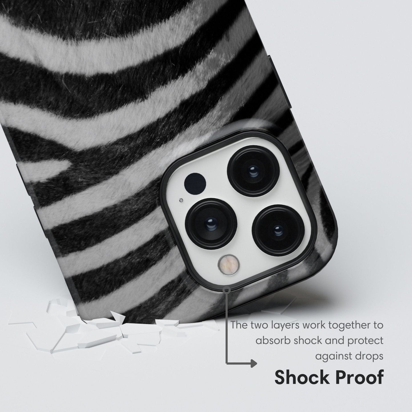 Zebra Stripes Tough Case - Classy Cases - Phone Case - iPhone 17 - Glossy - 