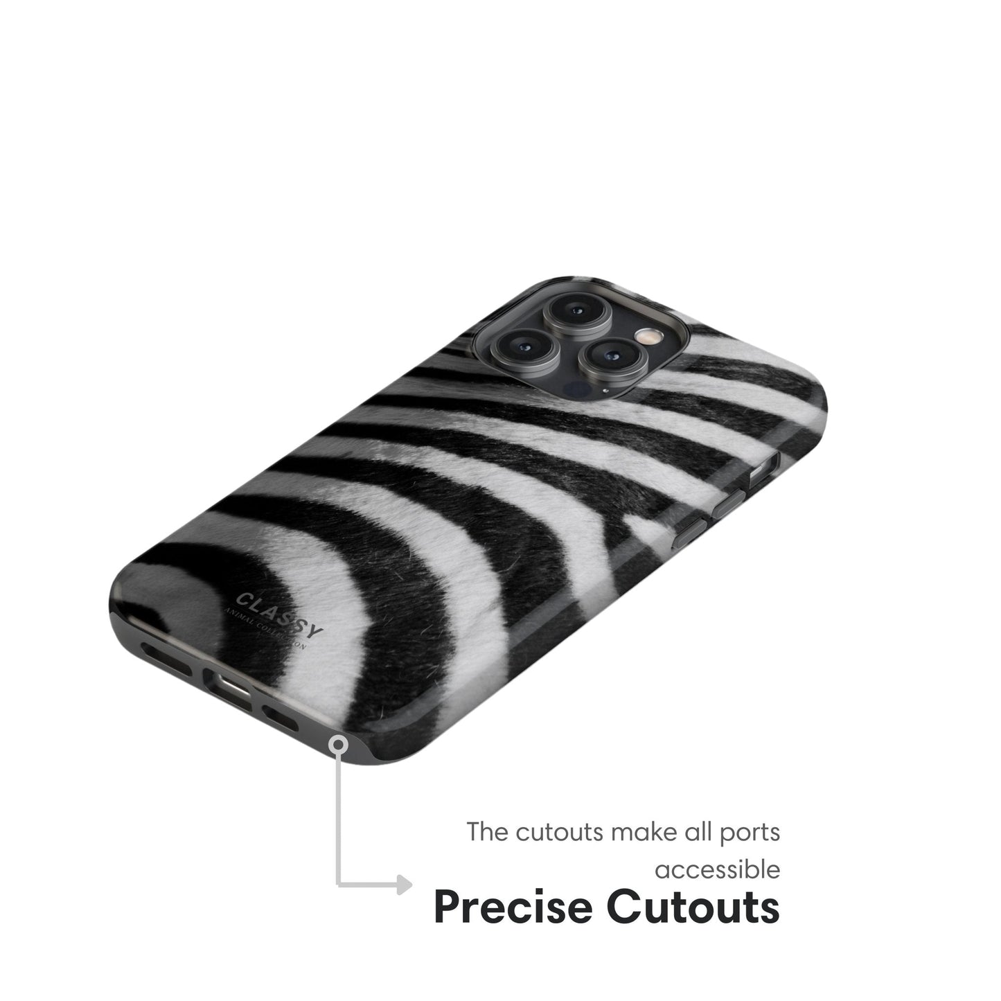 Zebra Stripes Tough Case - Classy Cases - Phone Case - iPhone 17 - Glossy - 