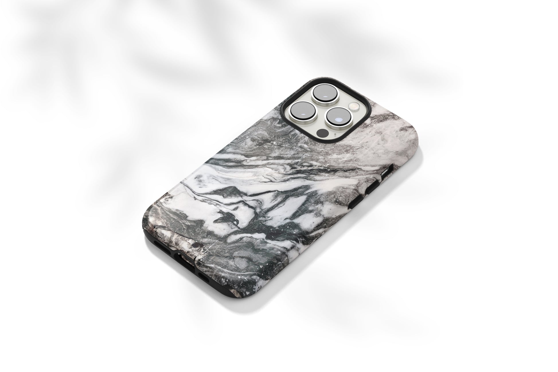 Black and White Marble Tough Case - Classy Cases - Phone Case - Samsung Galaxy S22 - Glossy -