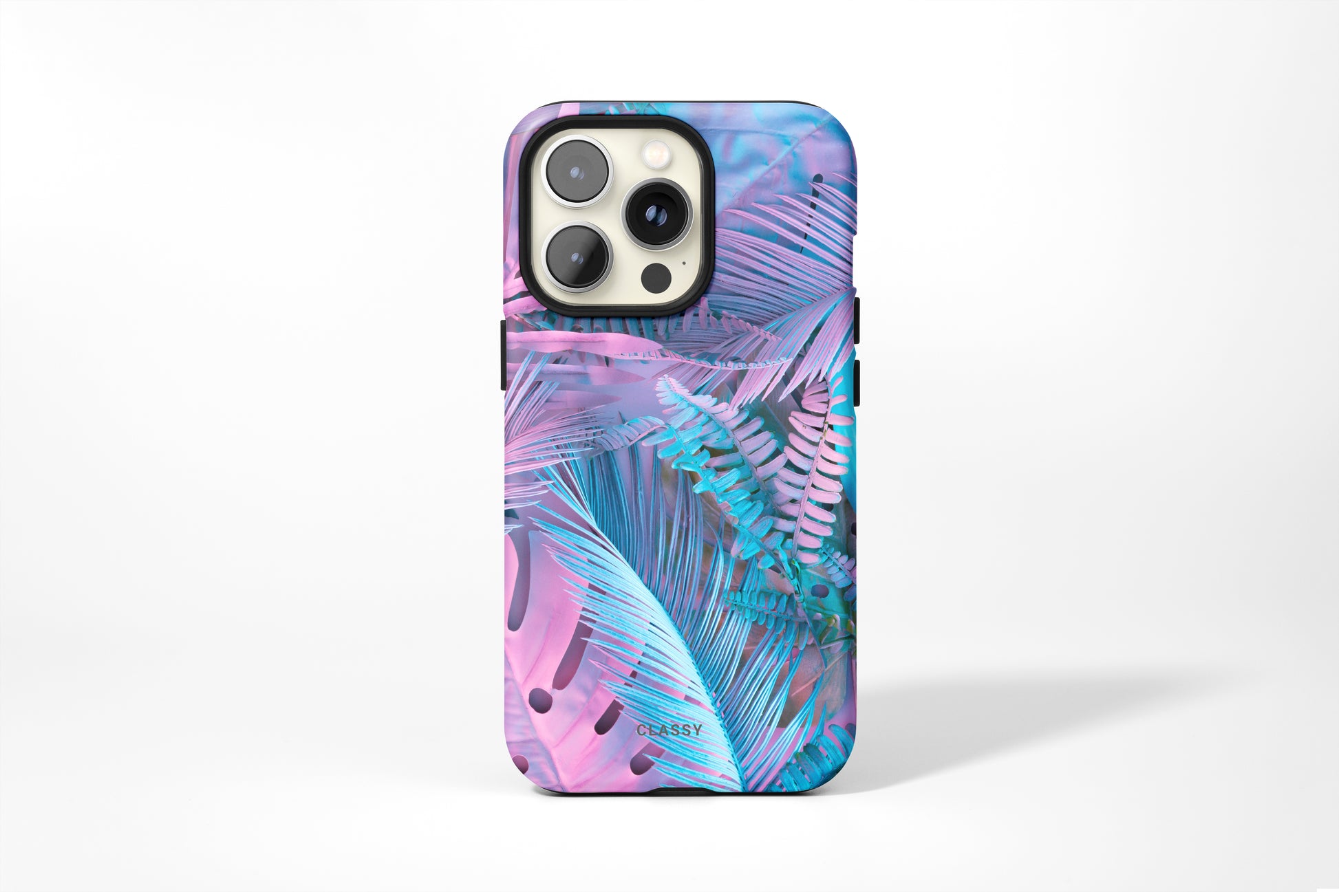 Neon Palm Leaves Tough Case - Classy Cases - Phone Case - Samsung S21 FE - Glossy -