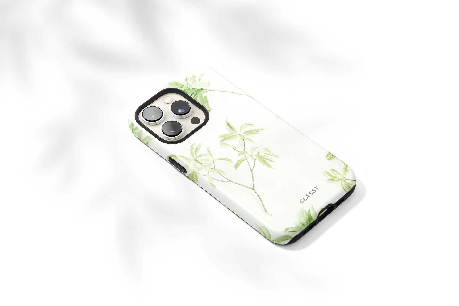 Little Leaves White Tough Case - Classy Cases - Phone Case - Samsung Galaxy S22 - Glossy -