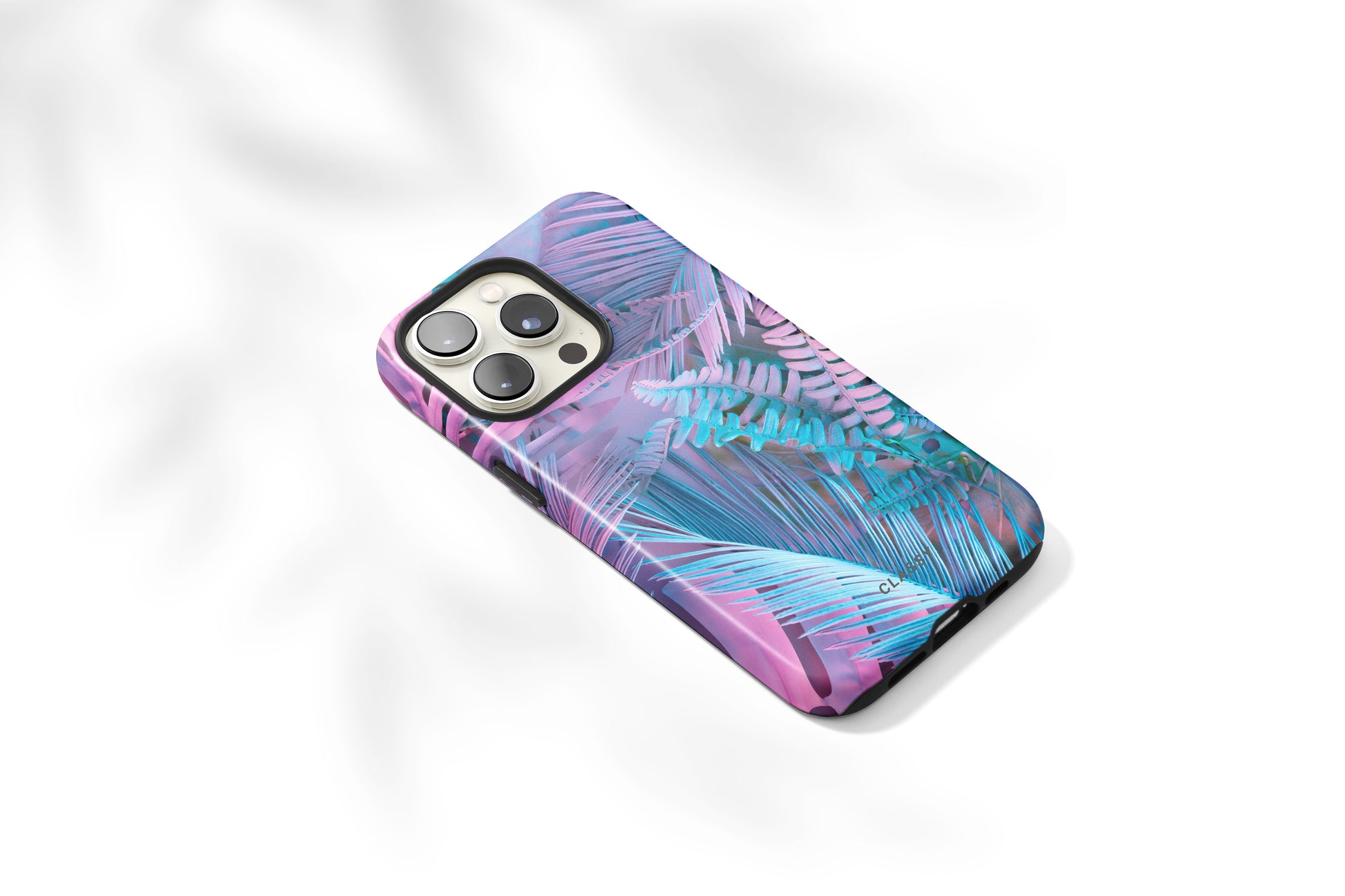 Neon Palm Leaves Tough Case - Classy Cases - Phone Case - Samsung S21 FE - Glossy -